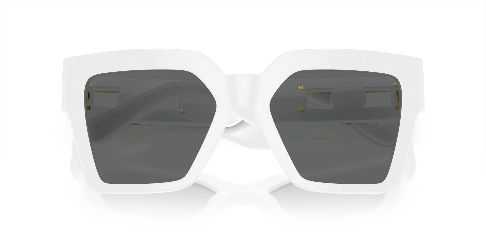 Versace VE4458 314/87 Occhiali da sole Acetato Bianco Grigio Farfalla Normale - immagine 2