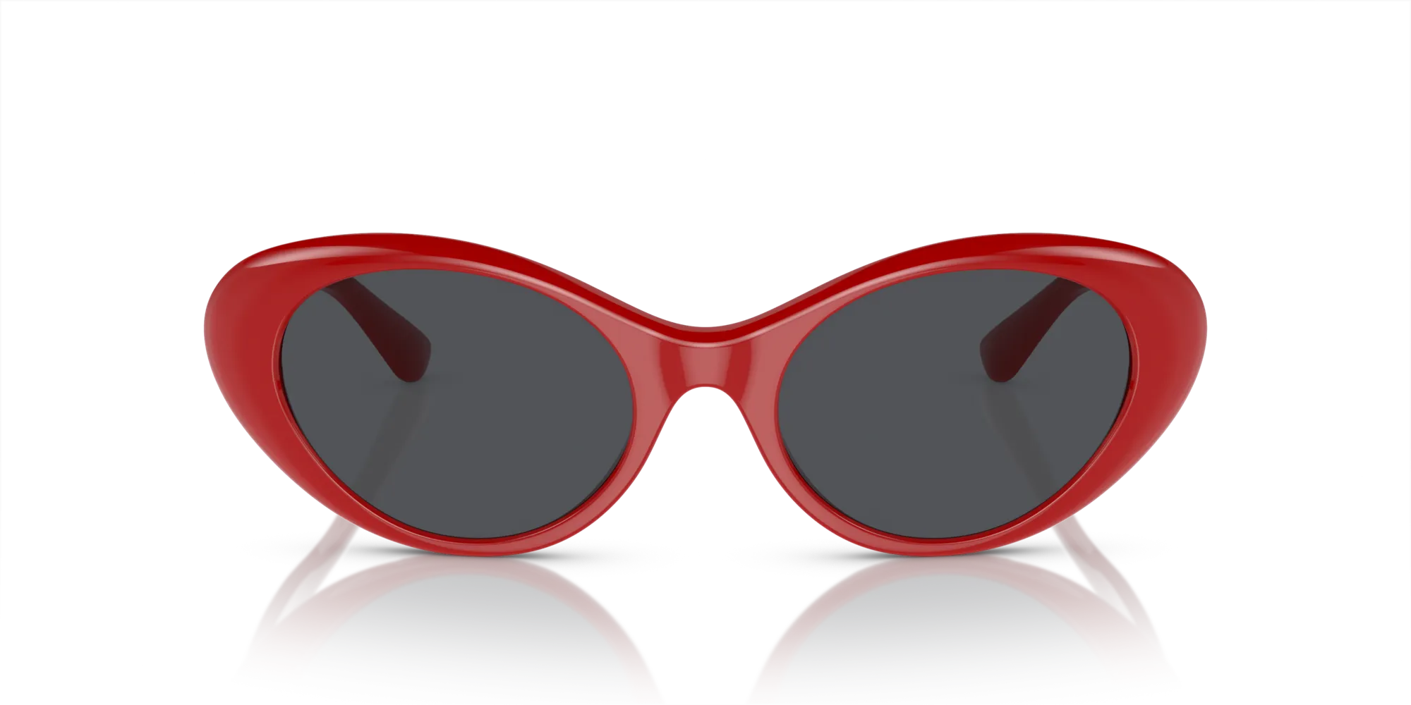Versace VE4455U 534487 Occhiali da sole Iniettato Rosso Grigio Rotonda Normale - immagine 3