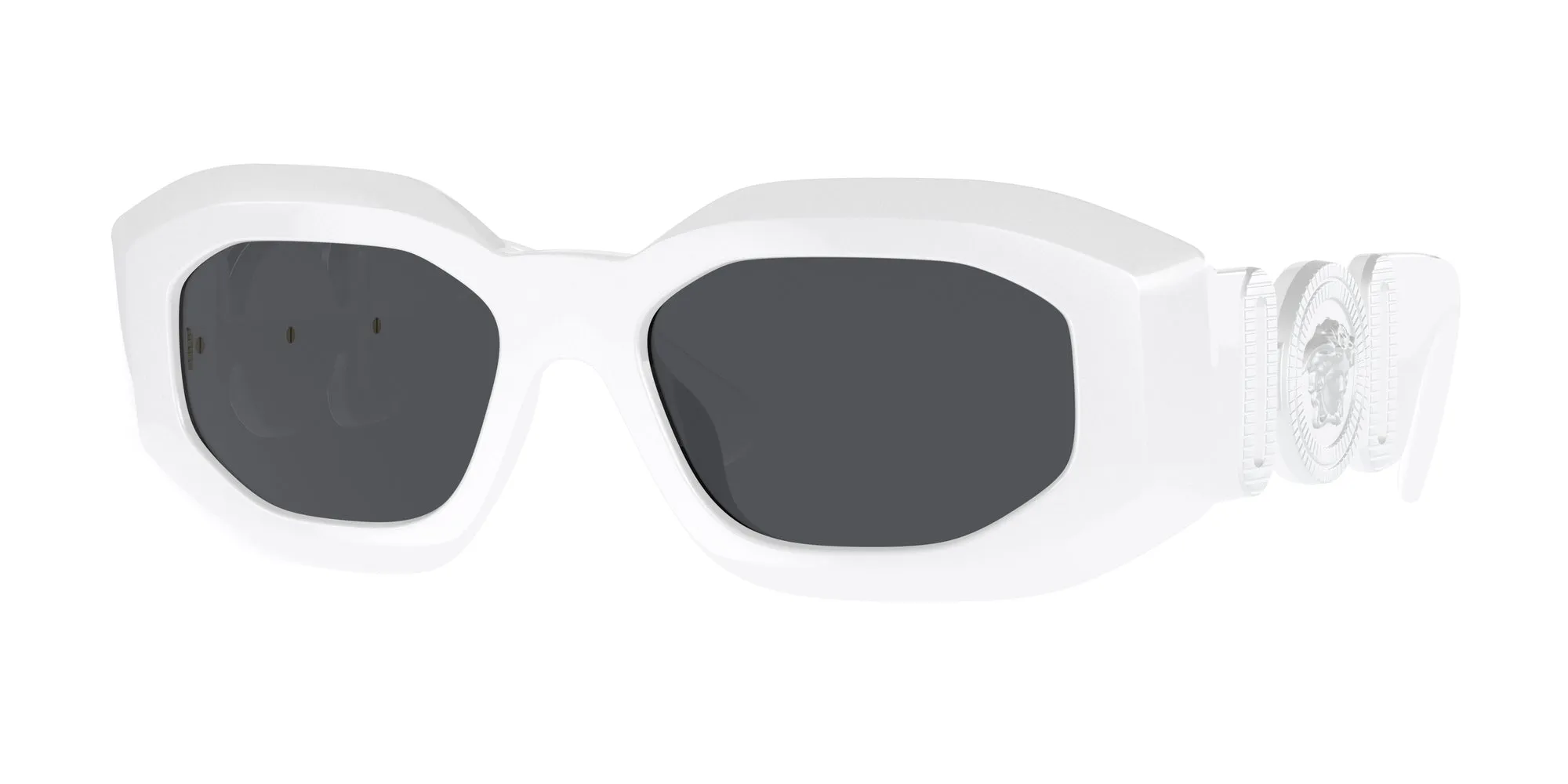 Versace VE4425U 543887 Occhiali da sole Iniettato Bianco Grigio Geometrica Normale - immagine 1