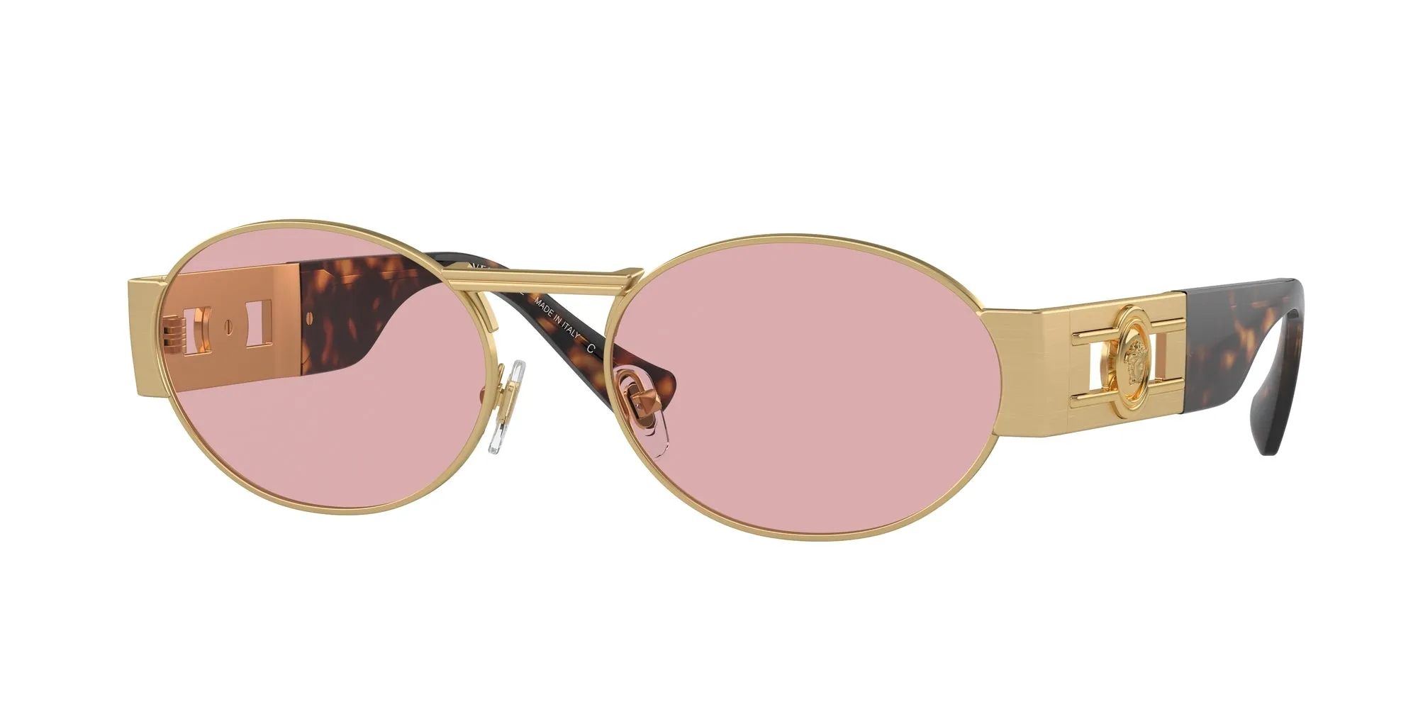 Versace VE2264 100284 Occhiali da sole Metallo Oro Viola Rotonda Normale - immagine 1