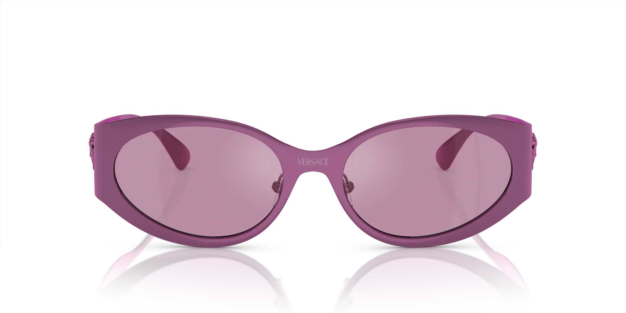 Versace VE2263 1503AK Occhiali da sole Metallo Rosa Viola Rotonda Normale Specchiato - immagine 3