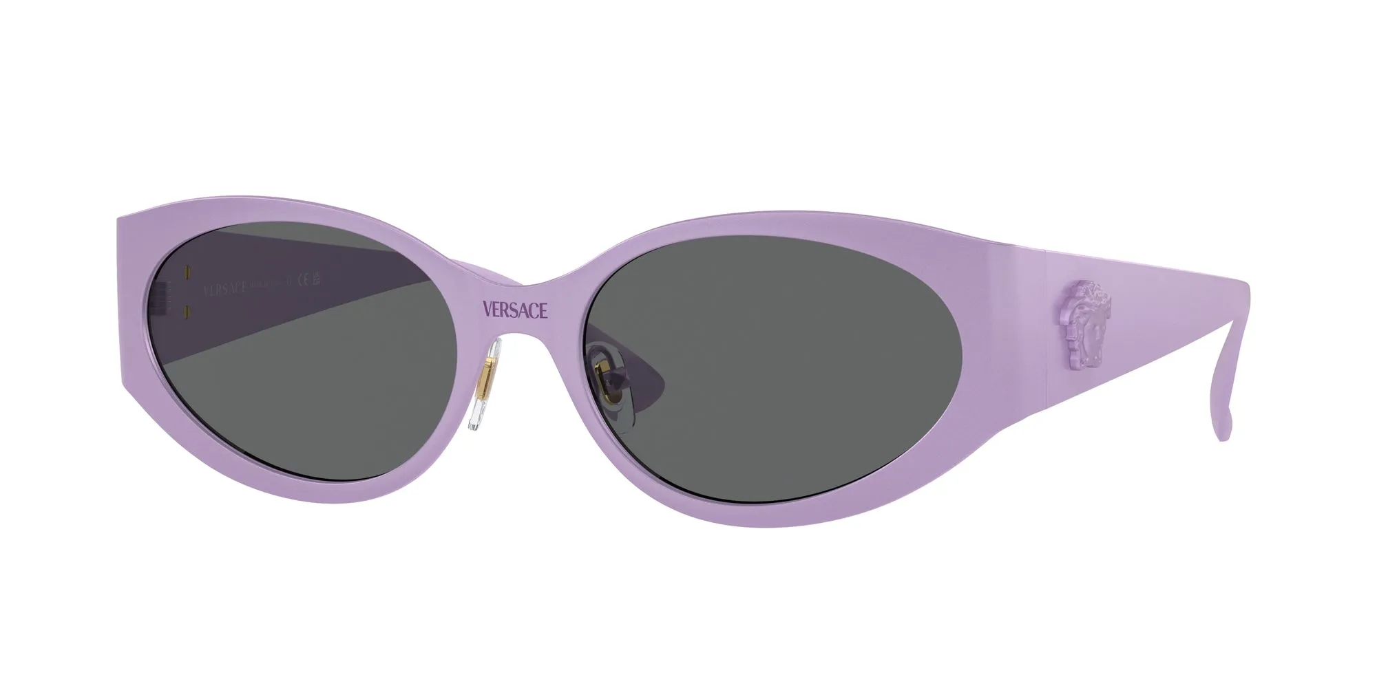 Versace VE2263 150287 Occhiali da sole Metallo Viola Grigio Rotonda Normale - immagine 1