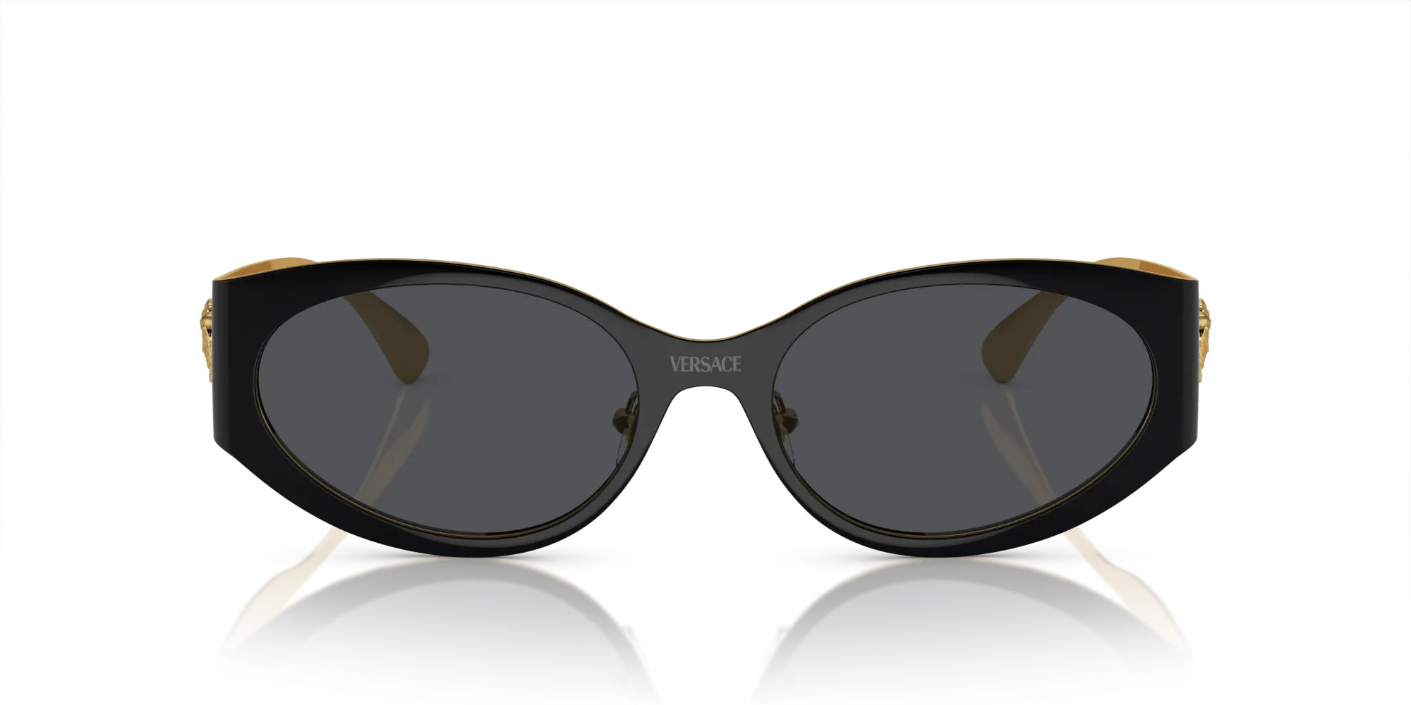 Versace VE2263 143387 Occhiali da sole Metallo Nero Grigio Rotonda Normale - immagine 3