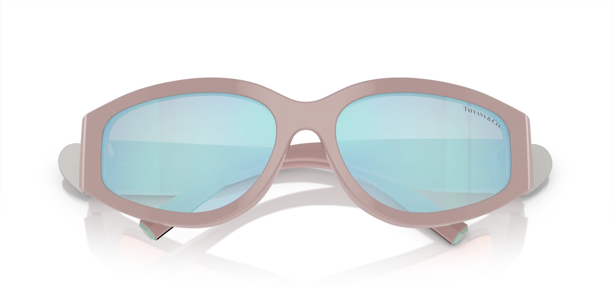 Tiffany TF4217 8393MU Occhiali da sole Acetato Rosa Marrone Geometrica Normale Specchiato - immagine 2