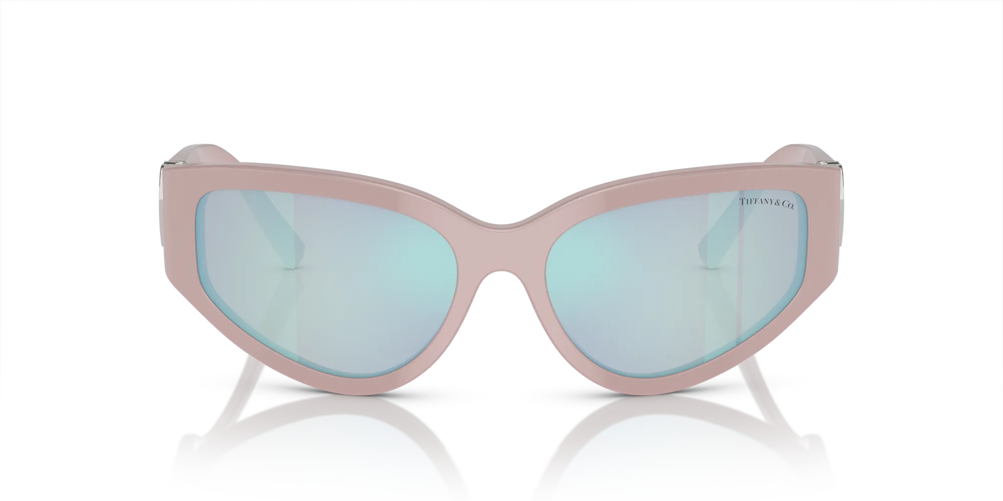 Tiffany TF4217 8393MU Occhiali da sole Acetato Rosa Marrone Geometrica Normale Specchiato - immagine 3