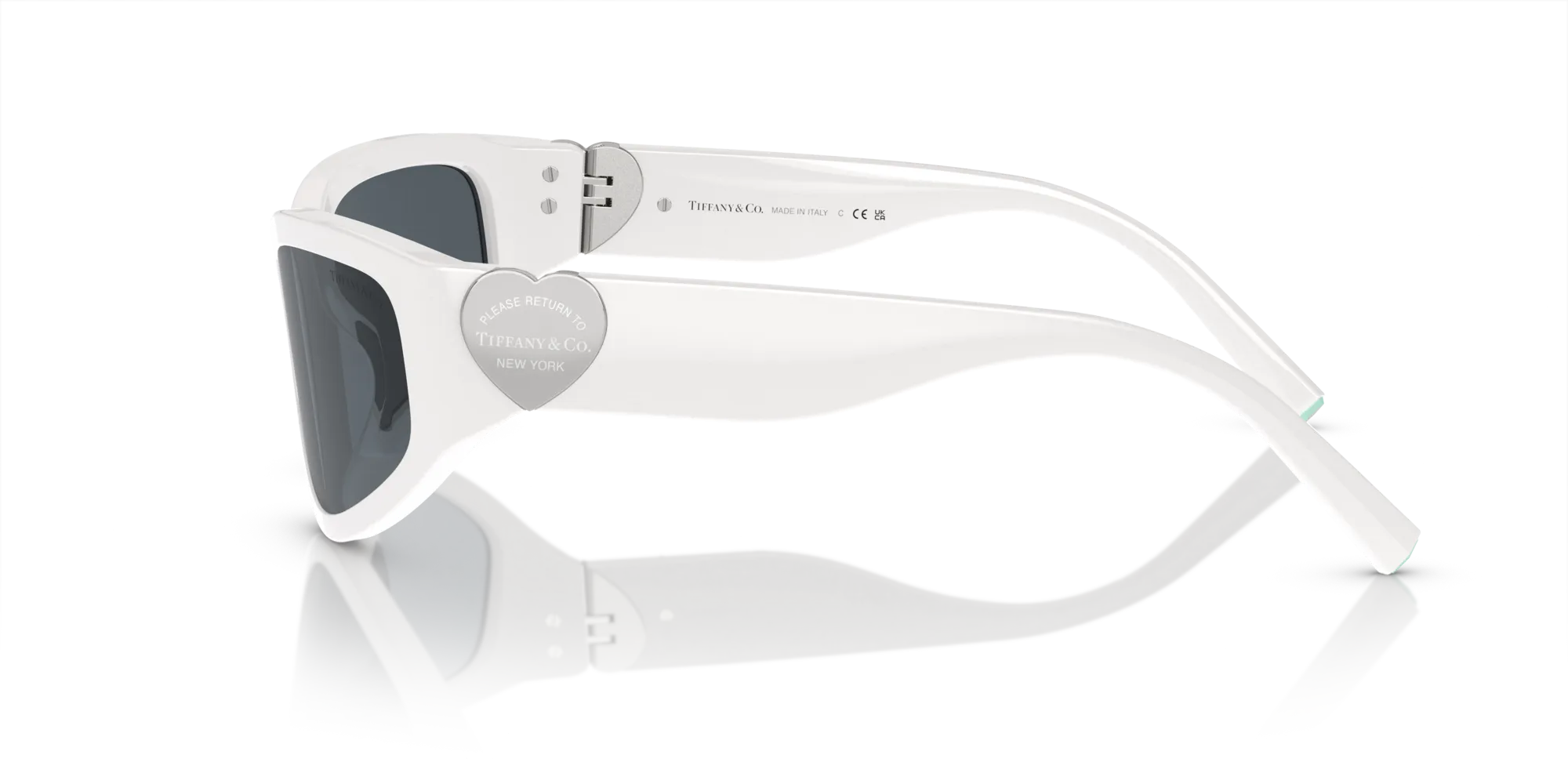 Tiffany TF4217 839287 Occhiali da sole Acetato Bianco Grigio Geometrica Normale - immagine 4