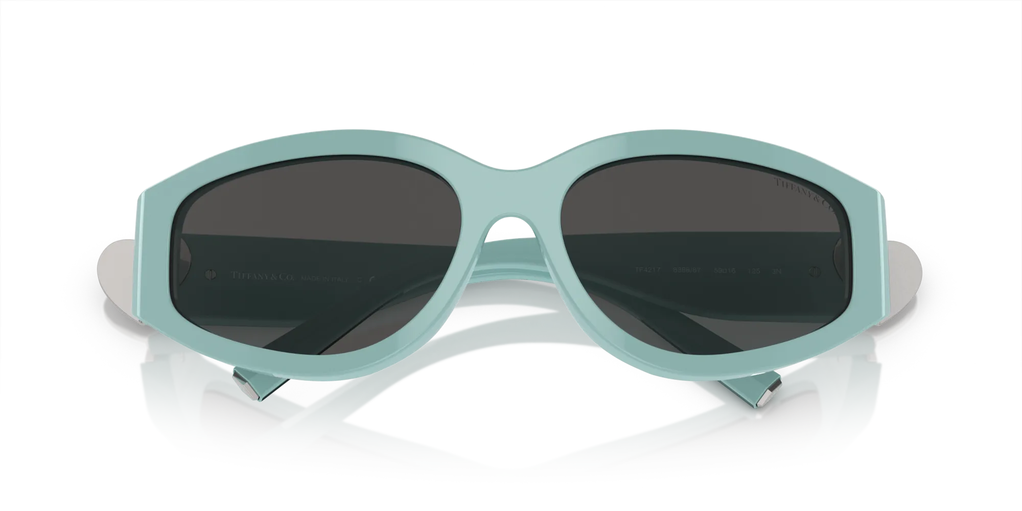 Tiffany TF4217 838887 Occhiali da sole Acetato Blu Grigio Geometrica Normale - immagine 2