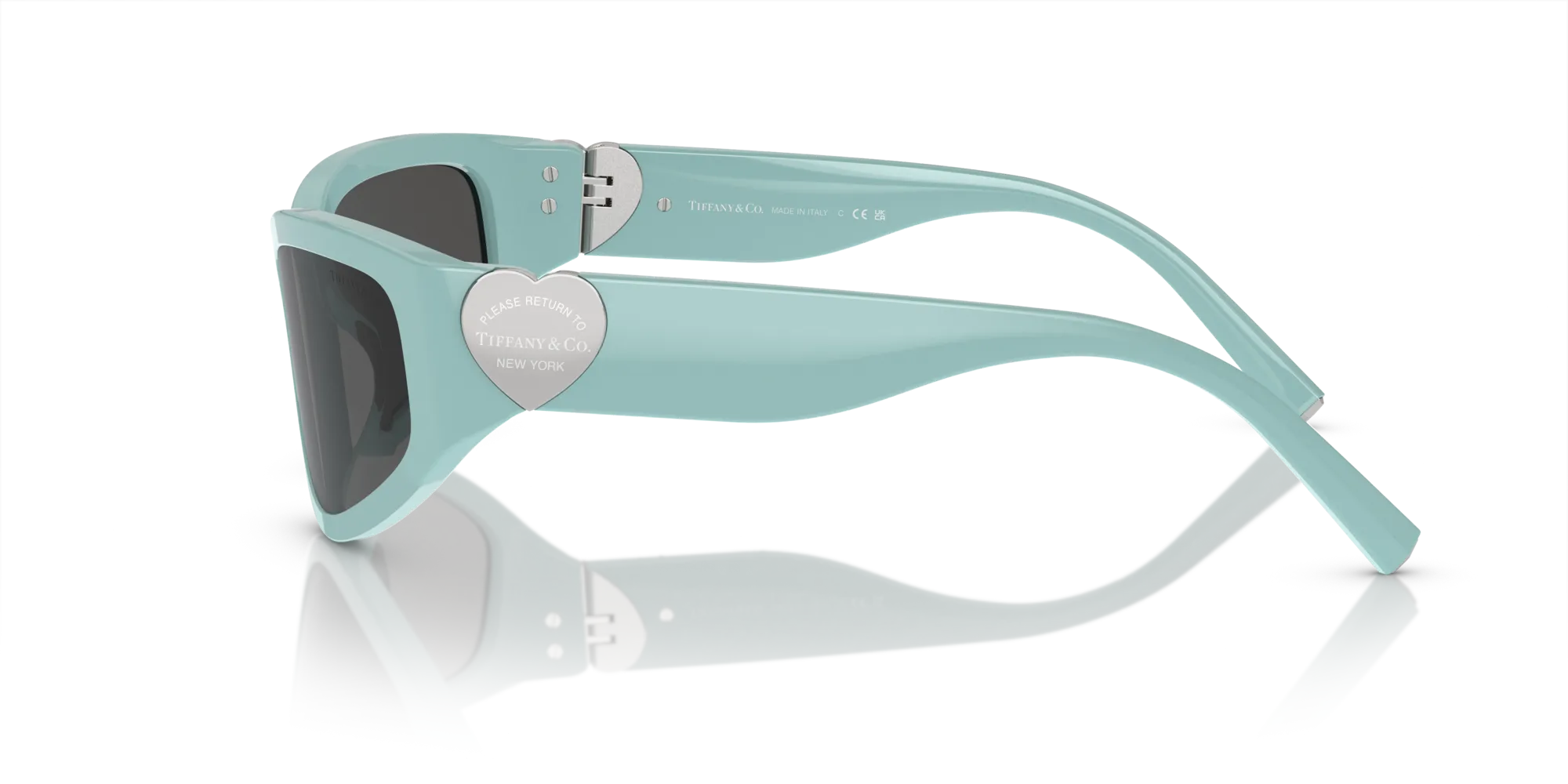Tiffany TF4217 838887 Occhiali da sole Acetato Blu Grigio Geometrica Normale - immagine 4