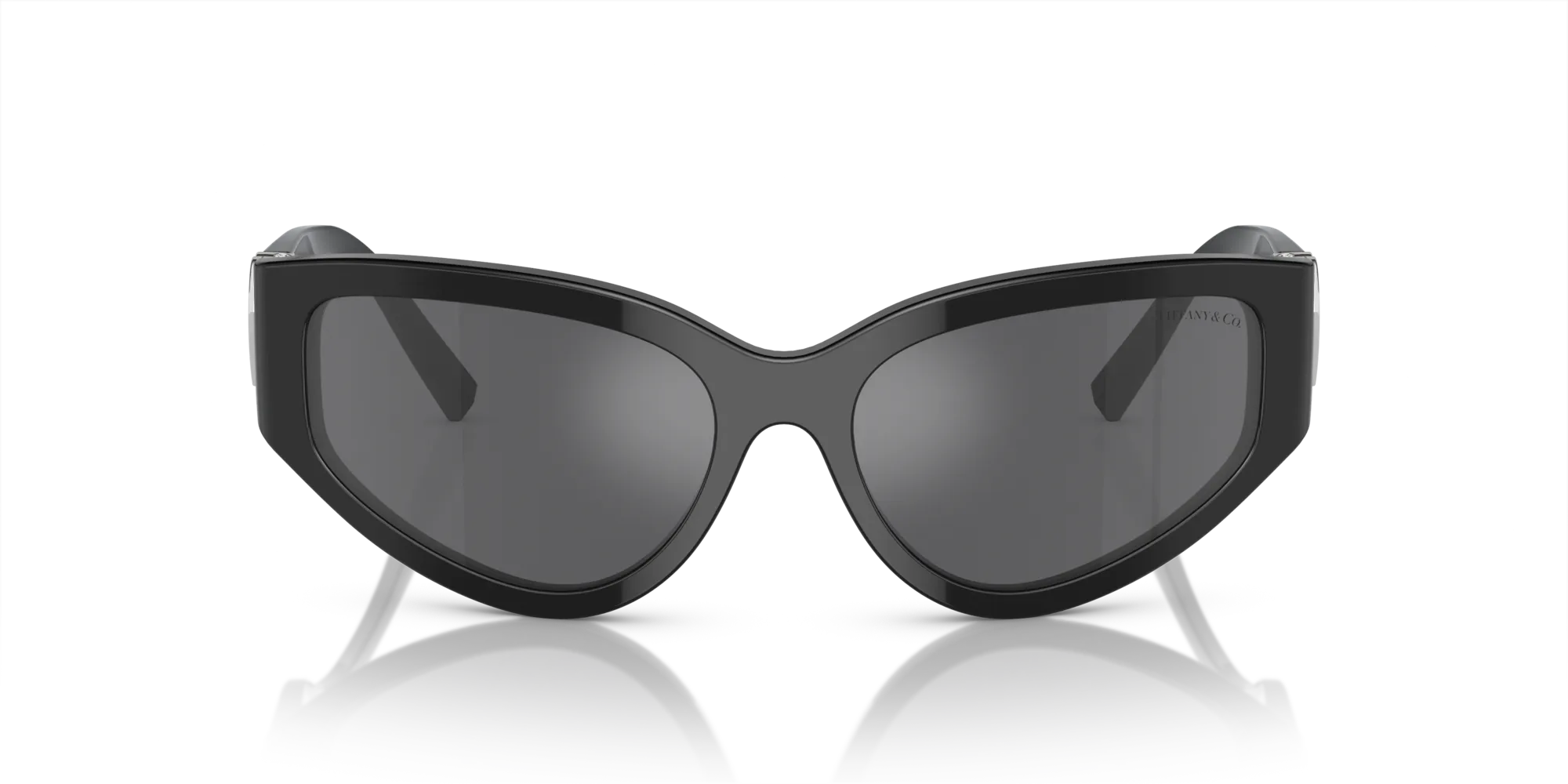 Tiffany TF4217 80016G Occhiali da sole Acetato Nero Grigio Geometrica Specchiate Specchiato - immagine 3