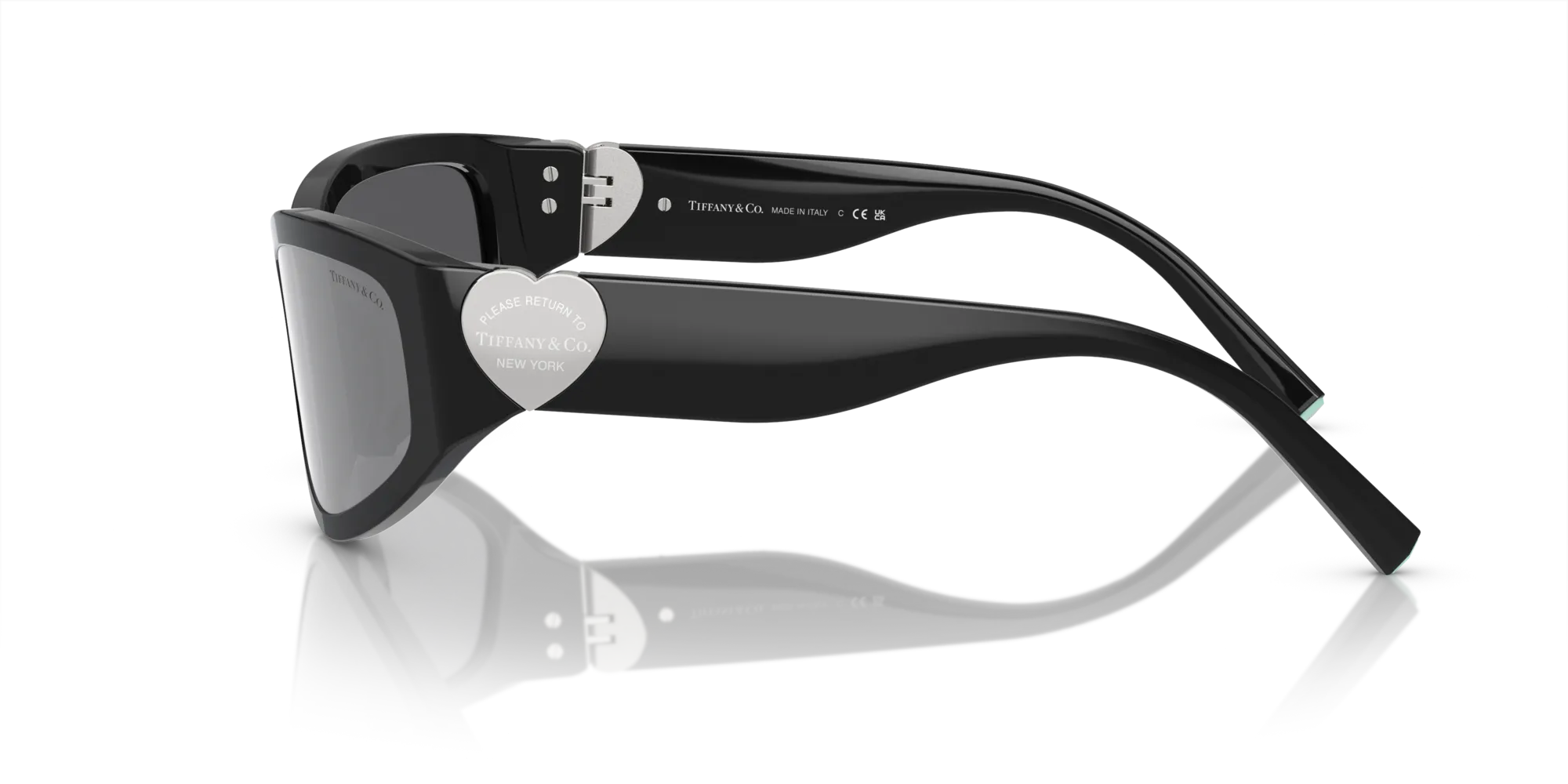 Tiffany TF4217 80016G Occhiali da sole Acetato Nero Grigio Geometrica Specchiate Specchiato - immagine 4