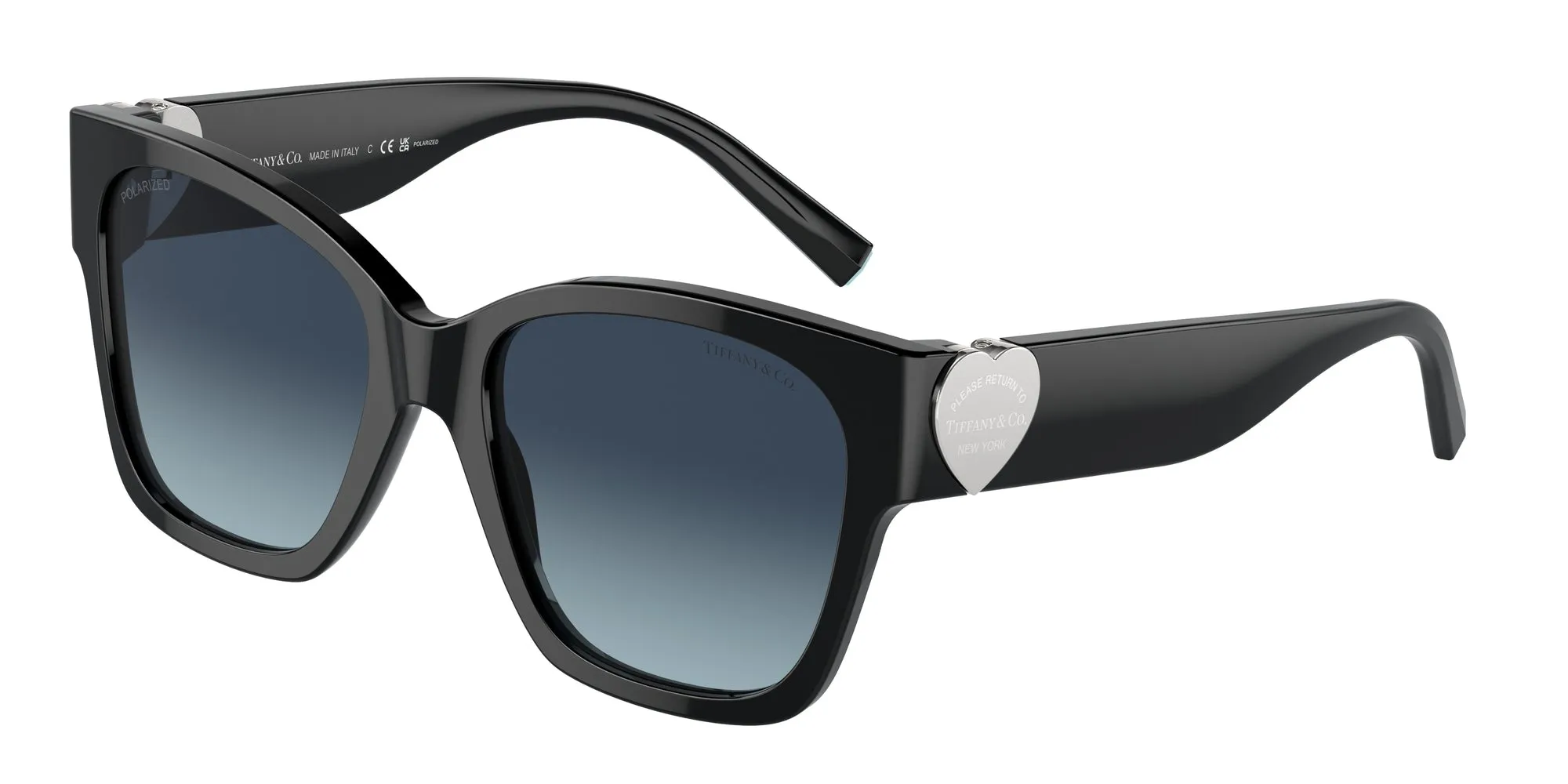 Tiffany TF4216 83944U Occhiali da sole Acetato Nero Blu Squadrata Polarizzata Sfumato - immagine 1