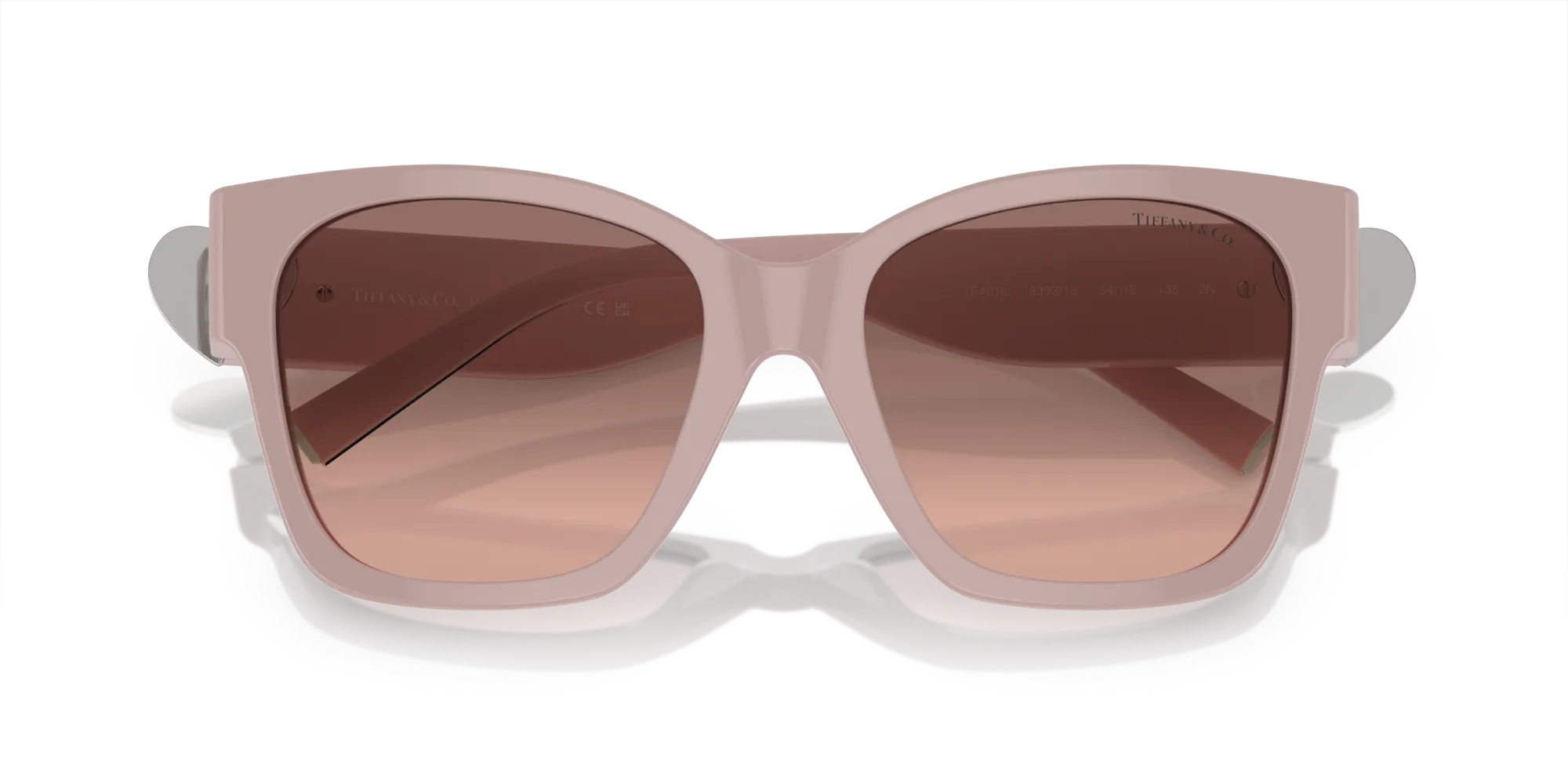Tiffany TF4216 839313 Occhiali da sole Acetato Rosa Rosa Squadrata Normale Sfumato - immagine 2