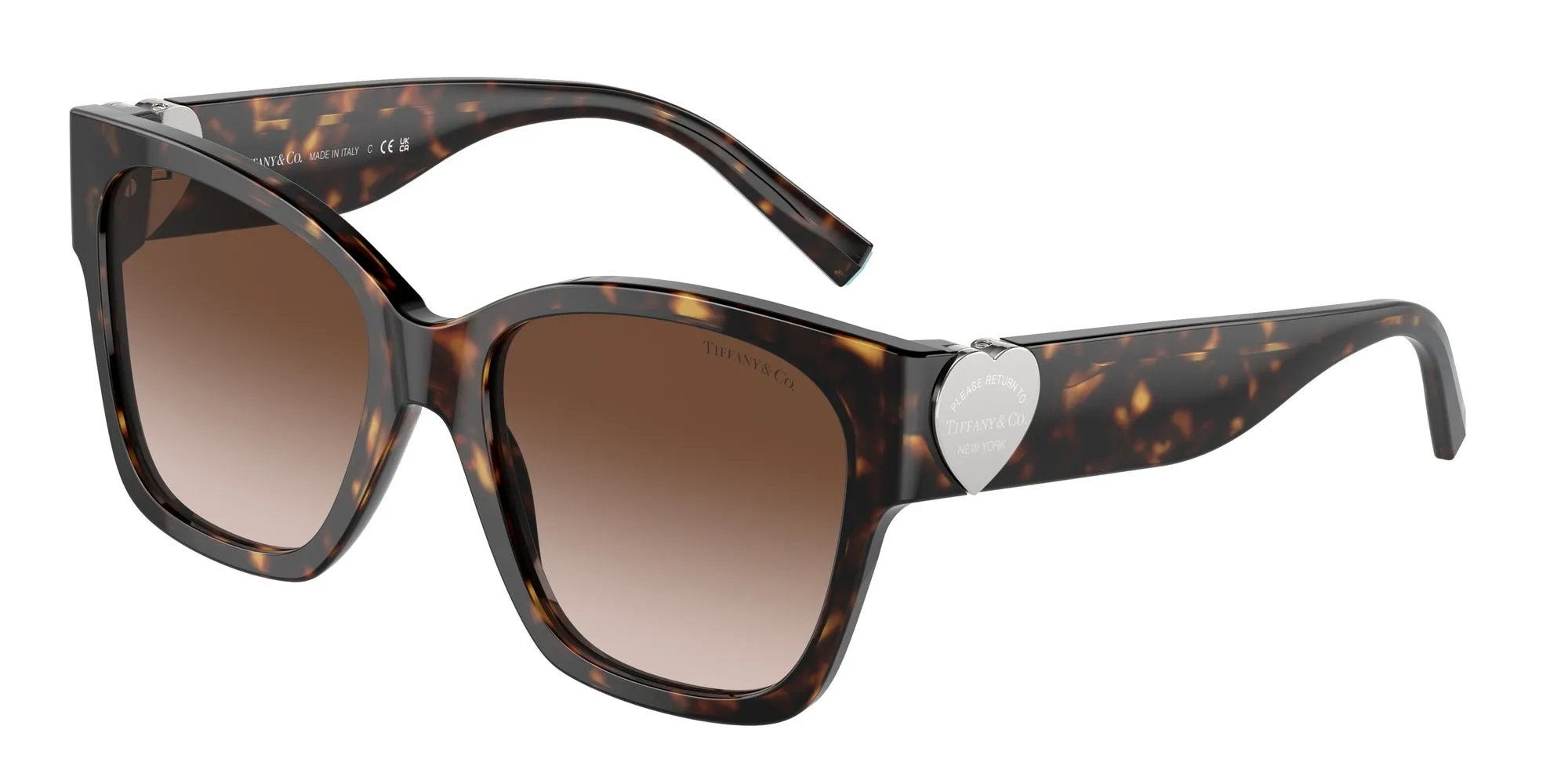 Tiffany TF4216 80153B Occhiali da sole Acetato Tartaruga Marrone Squadrata Normale Sfumato - immagine 1