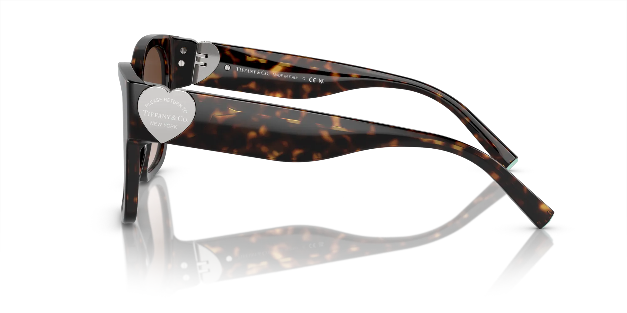 Tiffany TF4216 80153B Occhiali da sole Acetato Tartaruga Marrone Squadrata Normale Sfumato - immagine 4