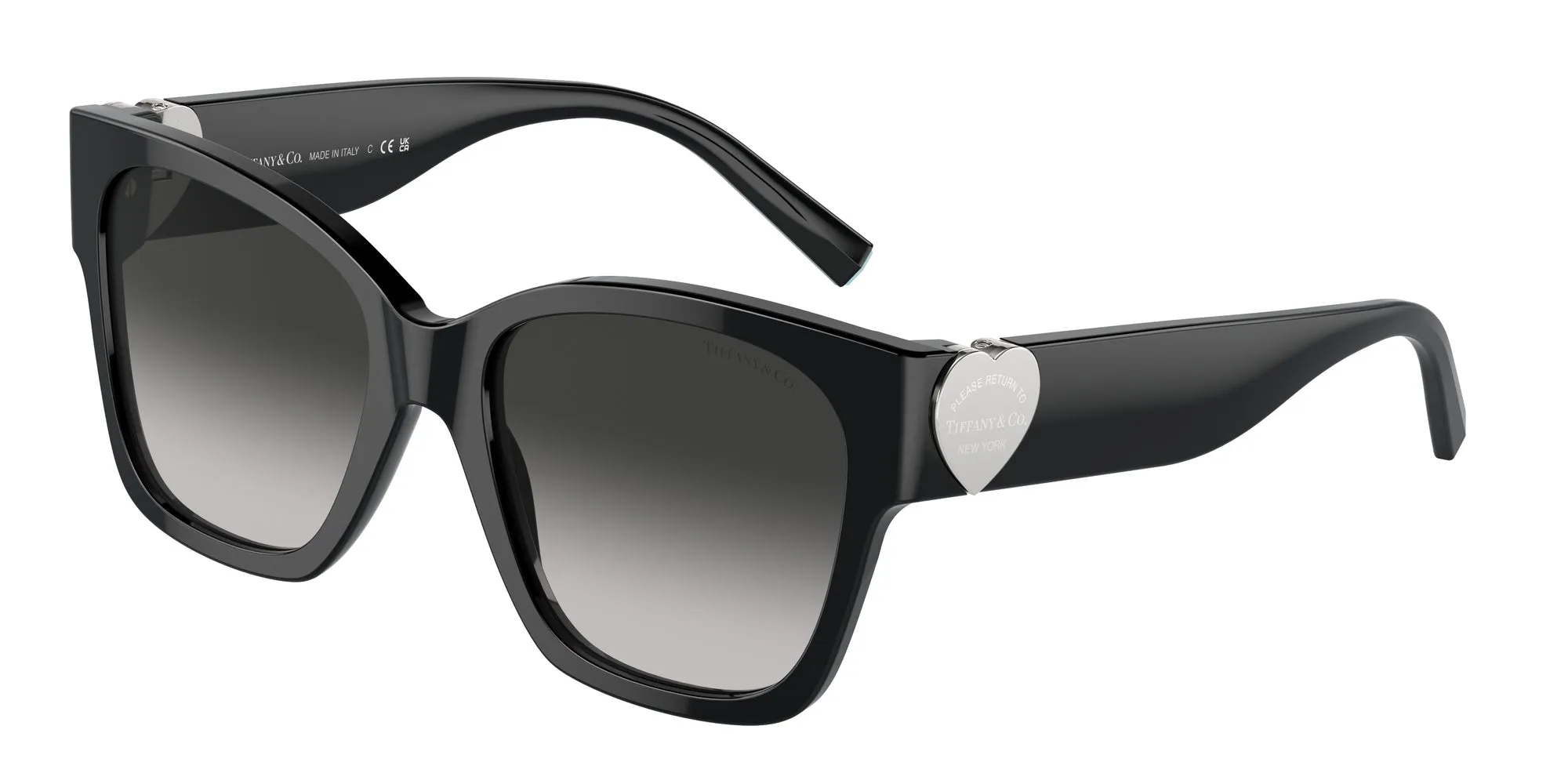 Tiffany TF4216 80013C Occhiali da sole Acetato Nero Grigio Squadrata Normale Sfumato - immagine 1