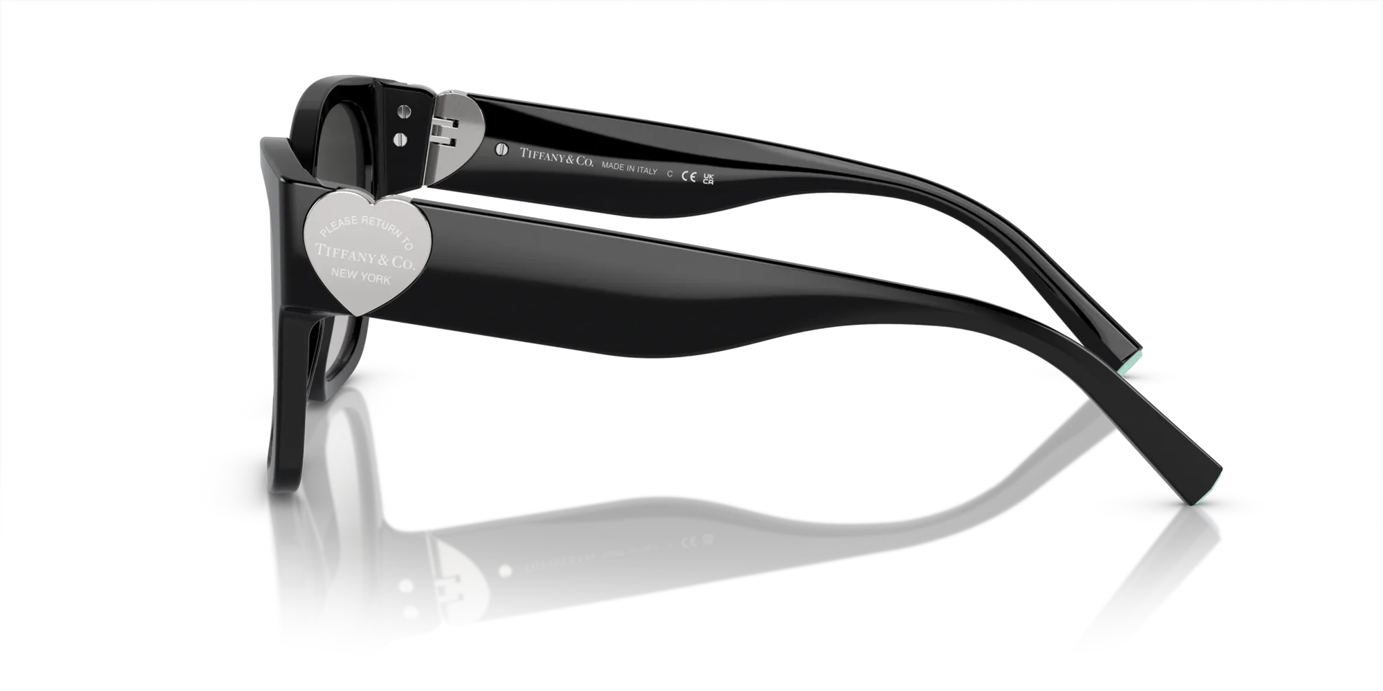 Tiffany TF4216 80013C Occhiali da sole Acetato Nero Grigio Squadrata Normale Sfumato - immagine 4