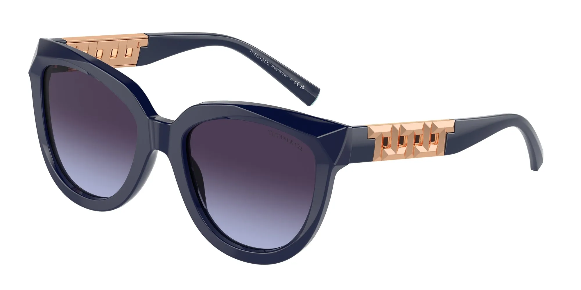 Tiffany TF4215 83964Q Occhiali da sole Acetato Blu Grigio Cat Eye Normale Sfumato - immagine 1