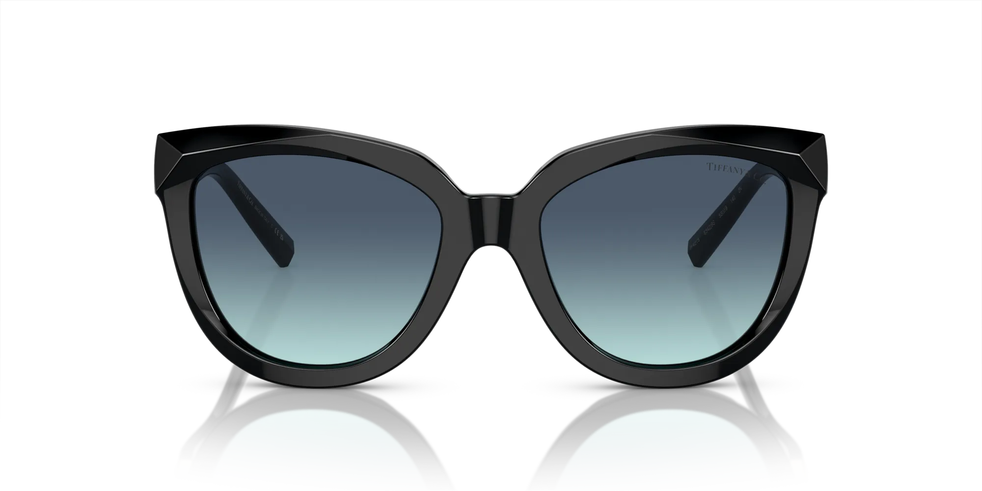 Tiffany TF4215 83429S Occhiali da sole Acetato Nero Blu Cat Eye Normale Sfumato - immagine 3