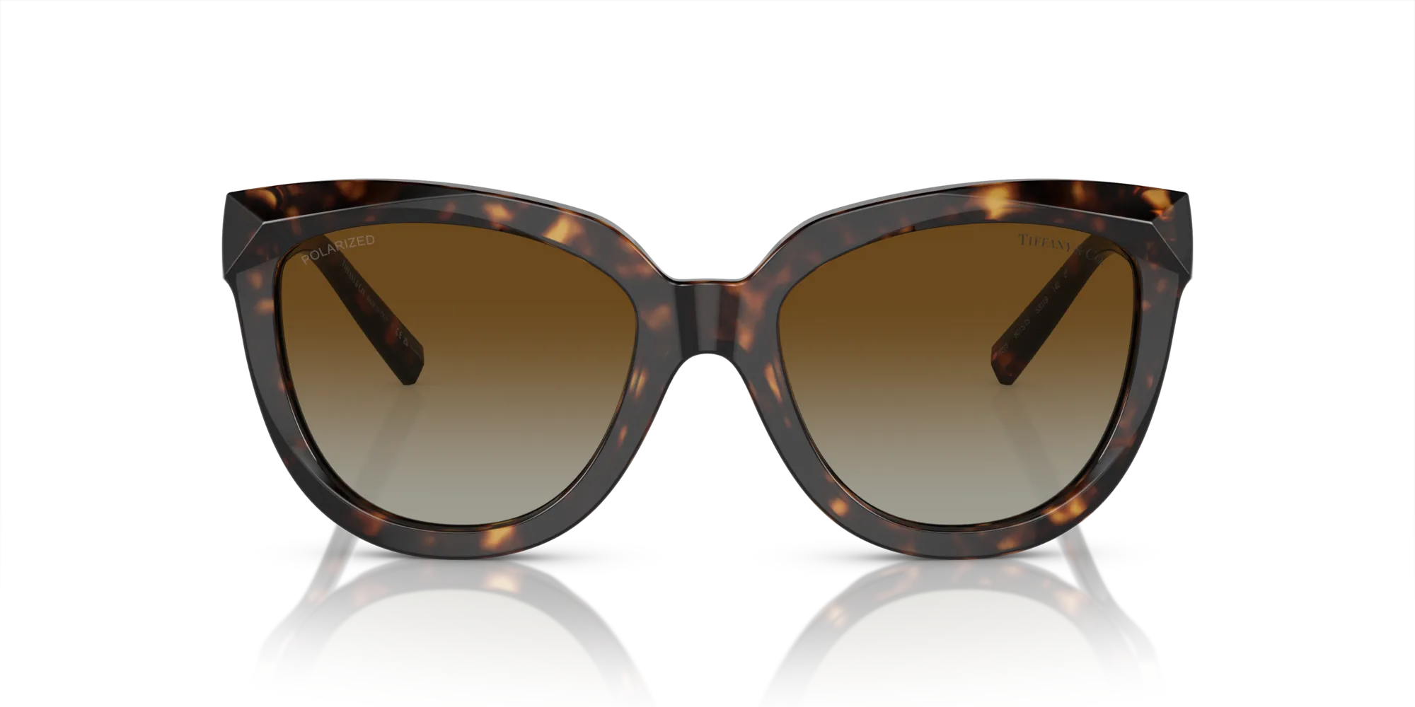 Tiffany TF4215 8015T5 Occhiali da sole Acetato Tartaruga Marrone Cat Eye Polarizzata Sfumato - immagine 3