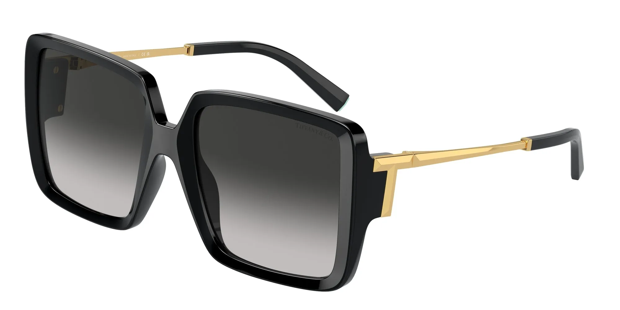 Tiffany TF4212U 80013C Occhiali da sole Iniettato Nero Grigio Squadrata Normale Sfumato - immagine 1