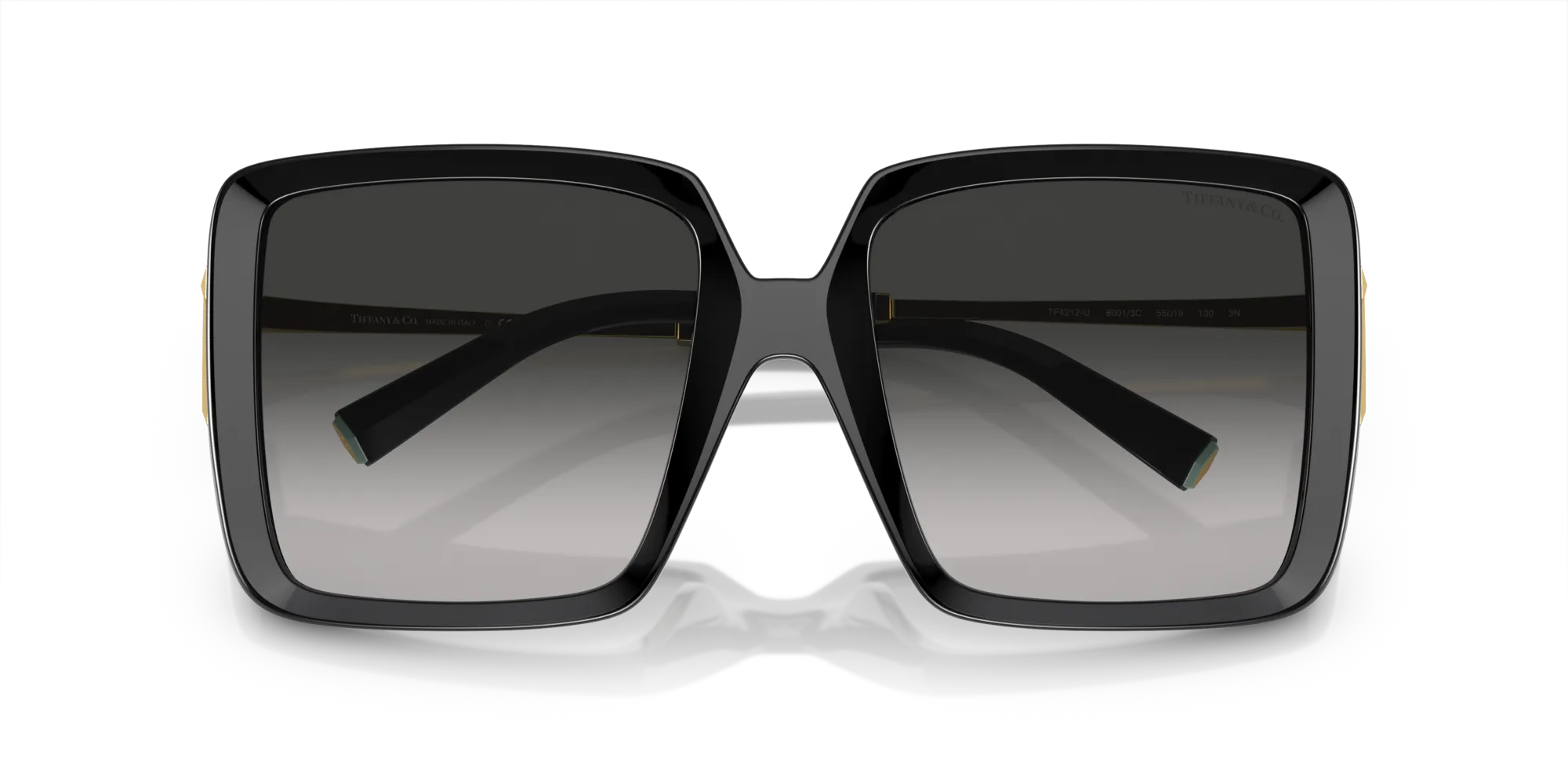 Tiffany TF4212U 80013C Occhiali da sole Iniettato Nero Grigio Squadrata Normale Sfumato - immagine 2