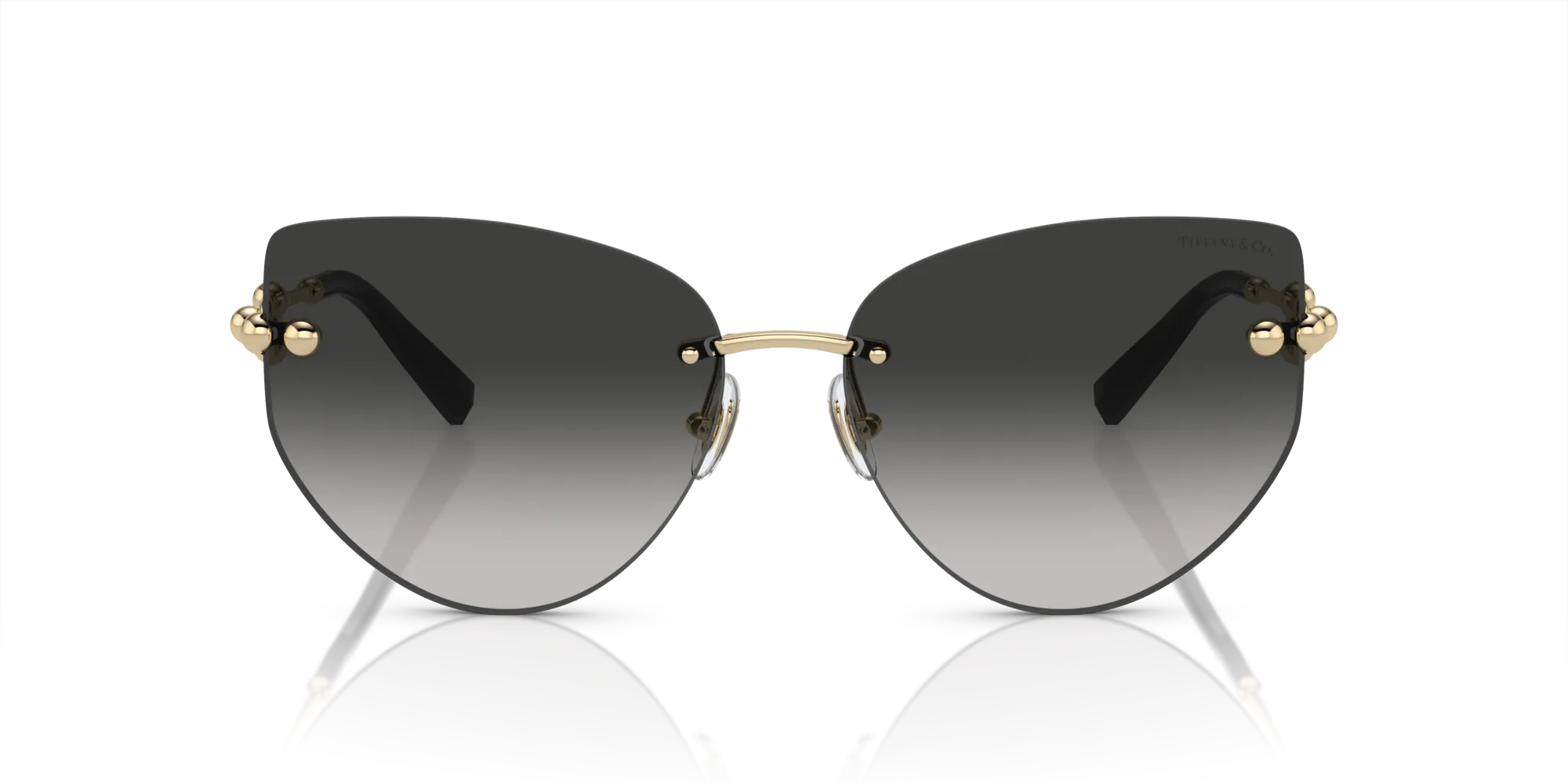 Tiffany TF3096 60213C Occhiali da sole Metallo Oro Grigio Farfalla Normale Sfumato - immagine 3