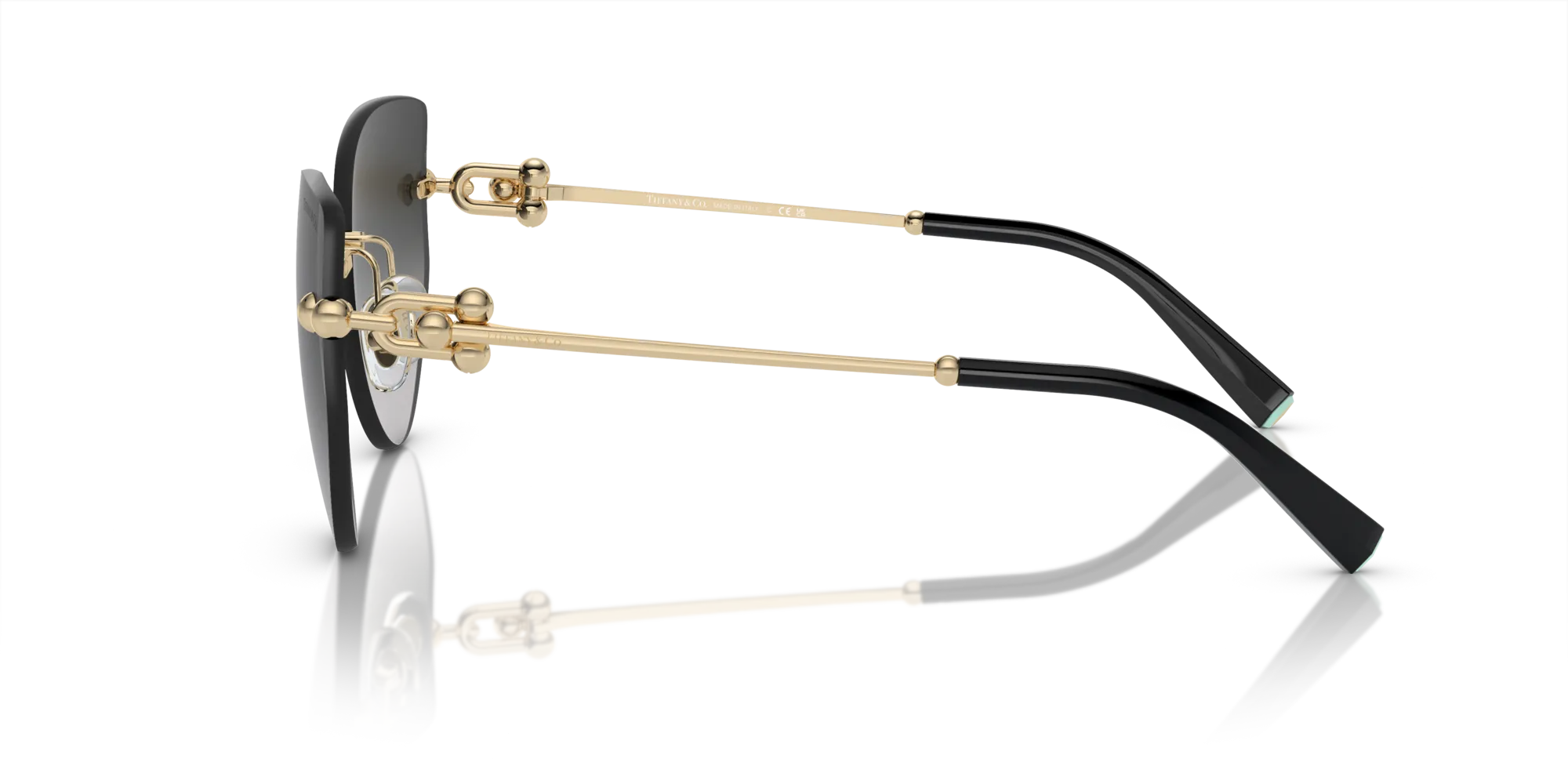 Tiffany TF3096 60213C Occhiali da sole Metallo Oro Grigio Farfalla Normale Sfumato - immagine 4
