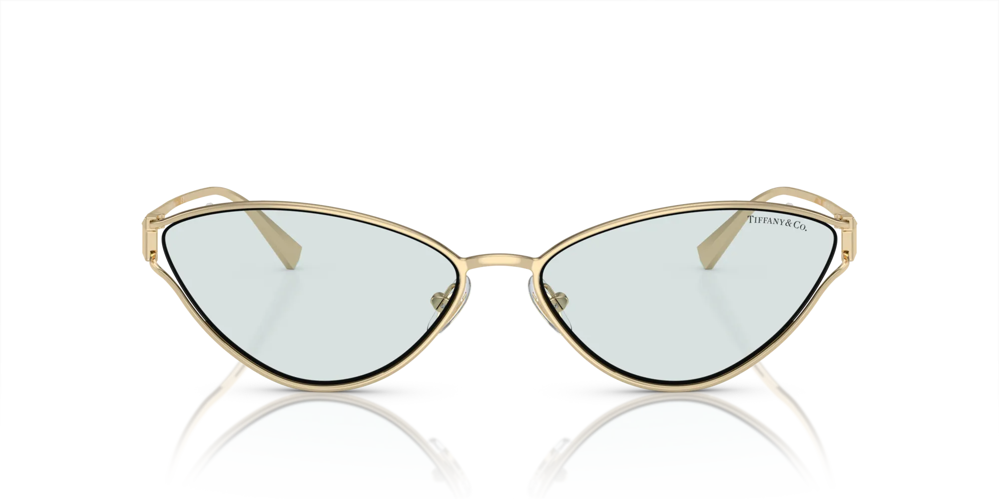 Tiffany TF3095 6196MF Occhiali da sole Metallo Oro Blu Cat Eye Fotocromatiche - immagine 3