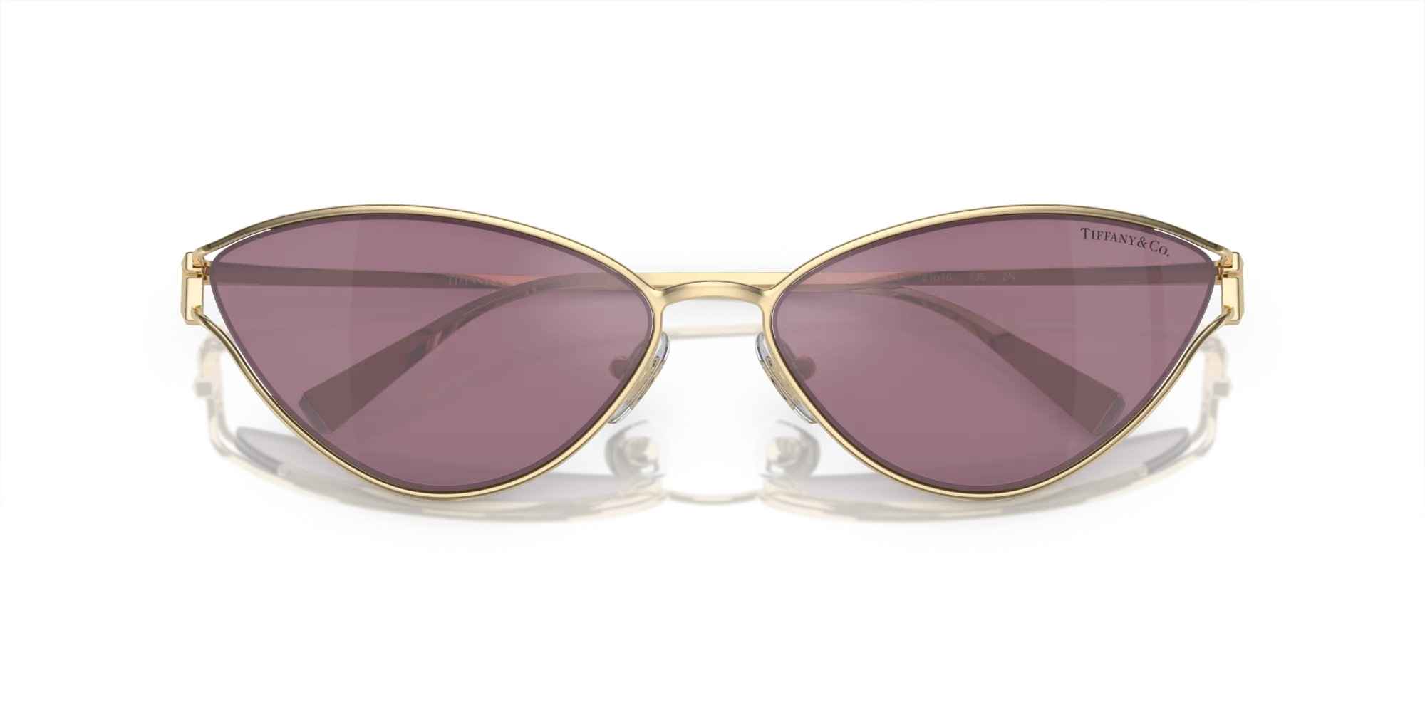 Tiffany TF3095 6194AK Occhiali da sole Metallo Oro Rosa Cat Eye Normale - immagine 2