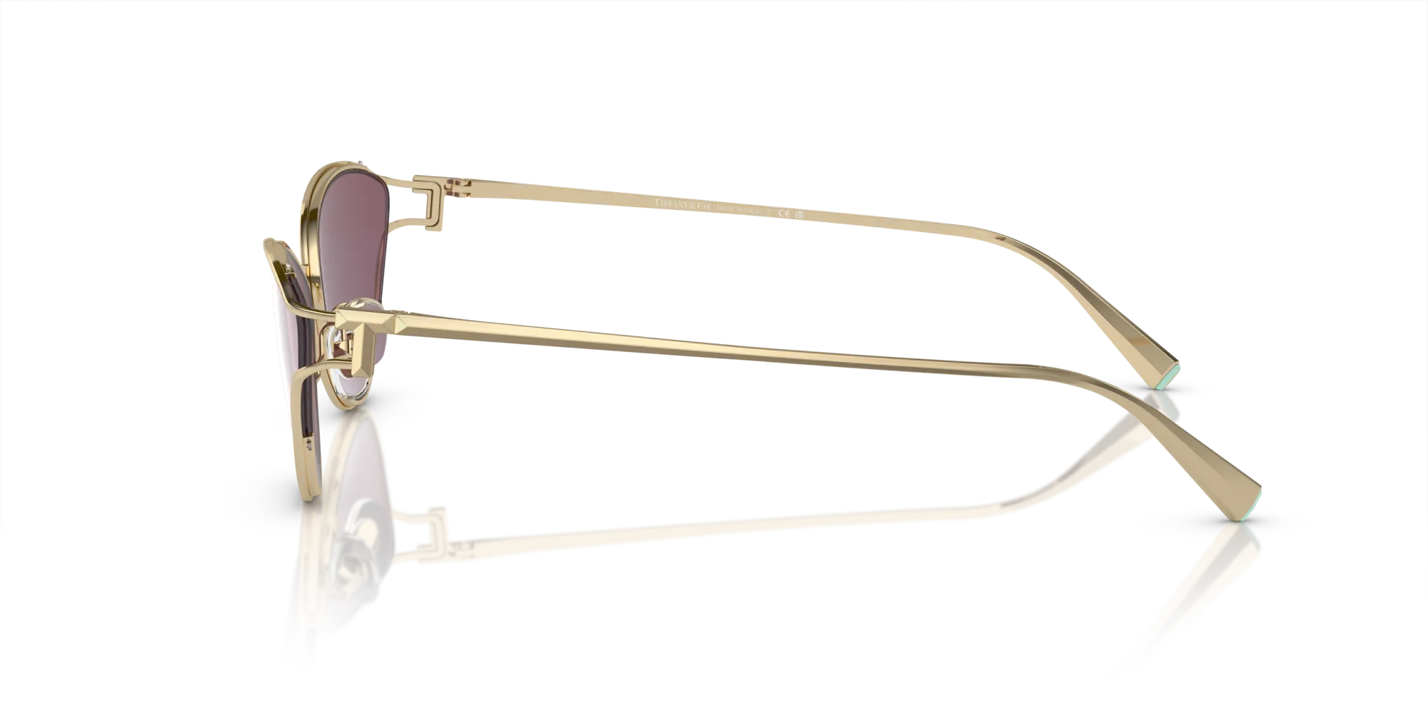 Tiffany TF3095 6194AK Occhiali da sole Metallo Oro Rosa Cat Eye Normale - immagine 4