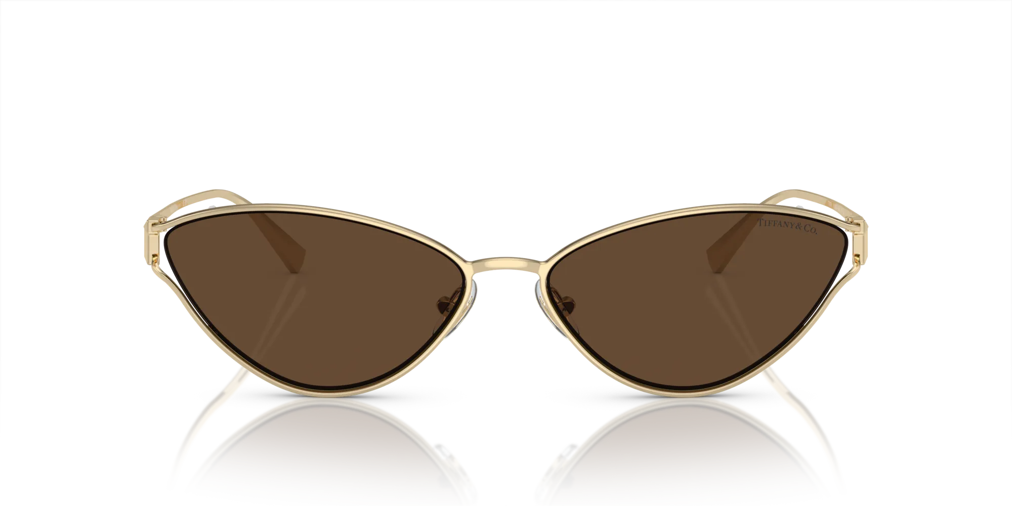 Tiffany TF3095 61933G Occhiali da sole Metallo Oro Marrone Cat Eye Normale - immagine 3