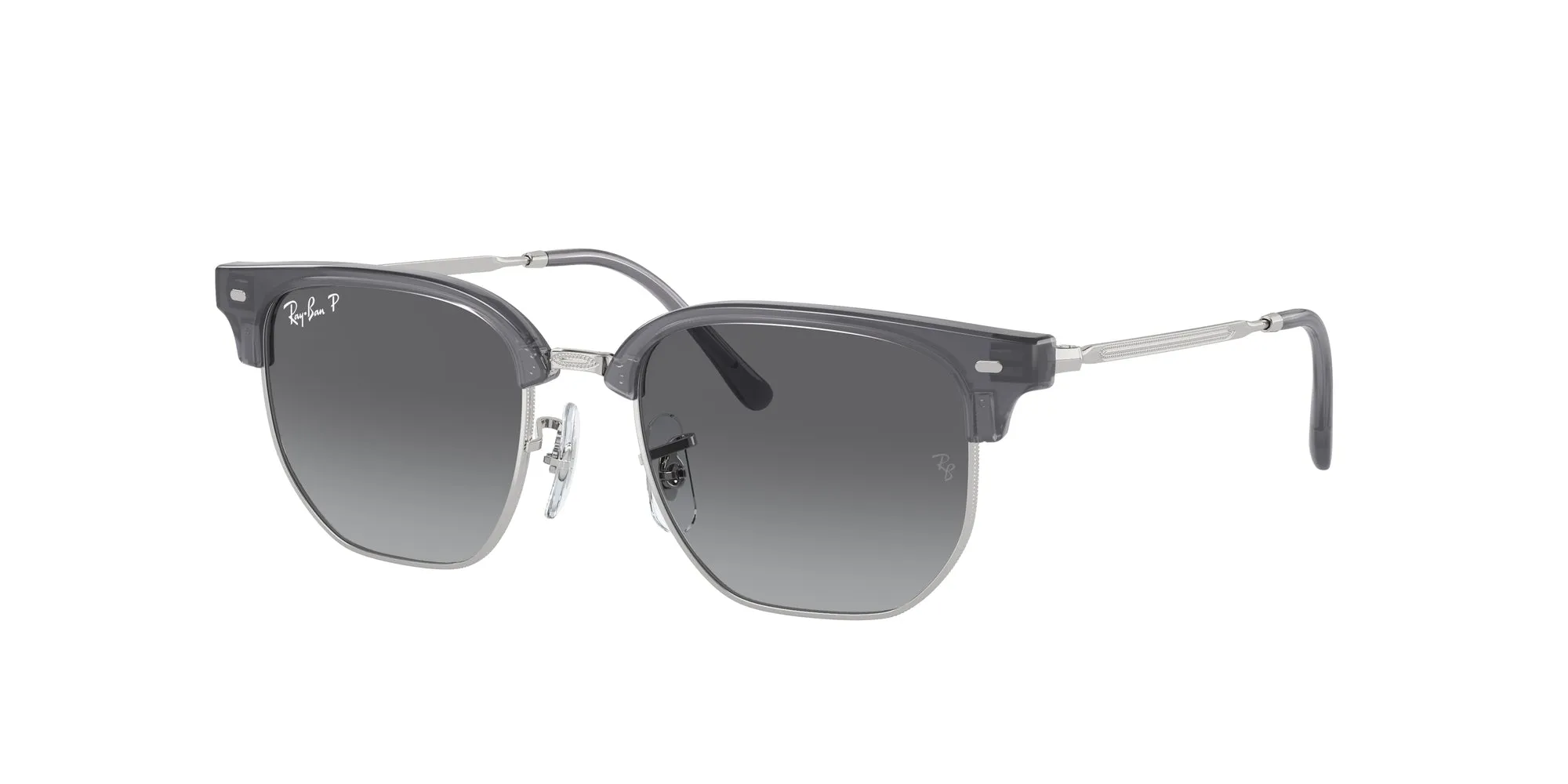Ray - Ban RJ9116S JUNIOR NEW CLUBMASTER 7134T3 Occhiali da sole bambino Iniettato Blu Grigio Geometrica Polarizzata Sfumato - immagine 1