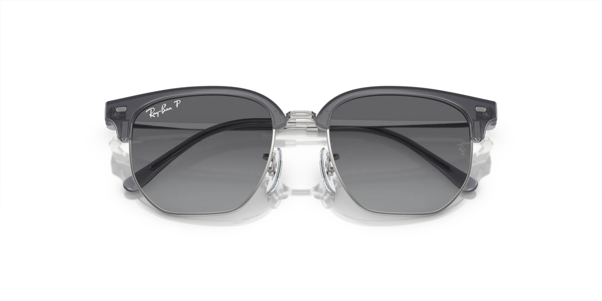 Ray - Ban RJ9116S JUNIOR NEW CLUBMASTER 7134T3 Occhiali da sole bambino Iniettato Blu Grigio Geometrica Polarizzata Sfumato - immagine 2