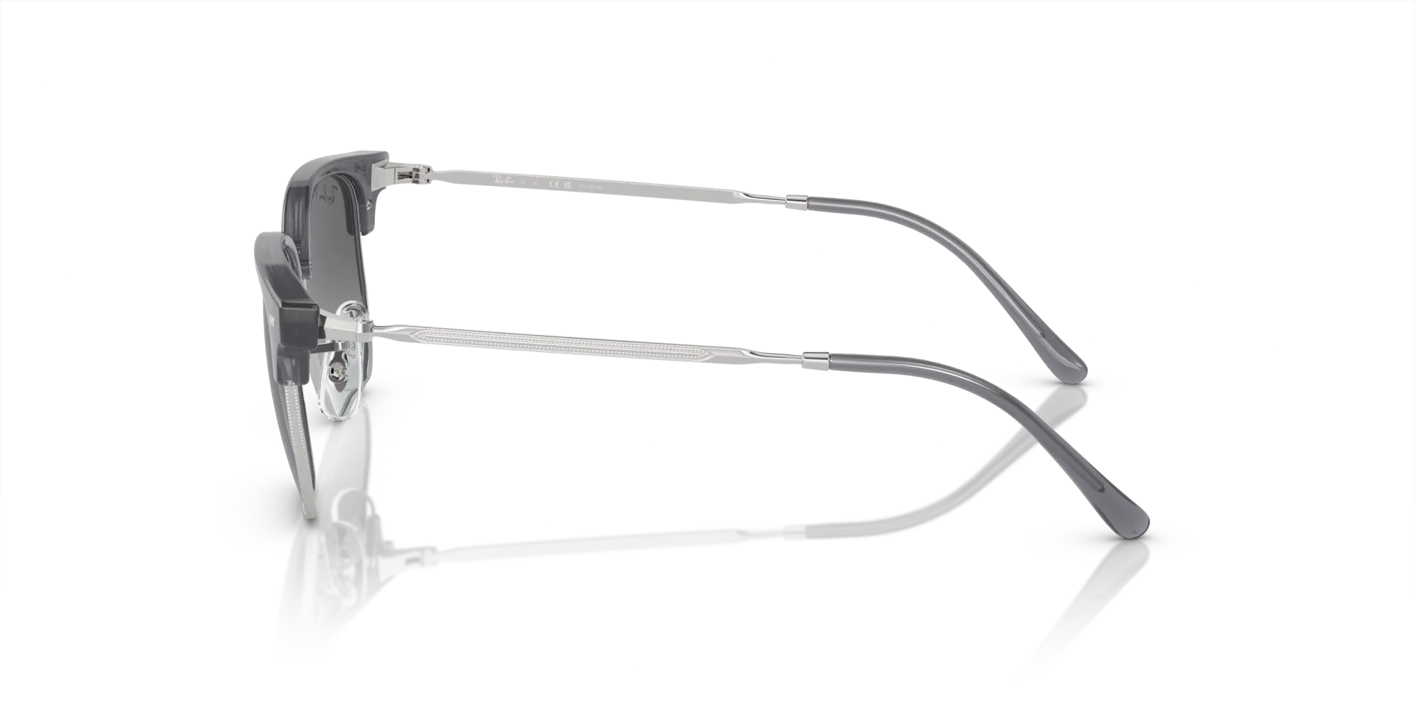 Ray - Ban RJ9116S JUNIOR NEW CLUBMASTER 7134T3 Occhiali da sole bambino Iniettato Blu Grigio Geometrica Polarizzata Sfumato - immagine 4