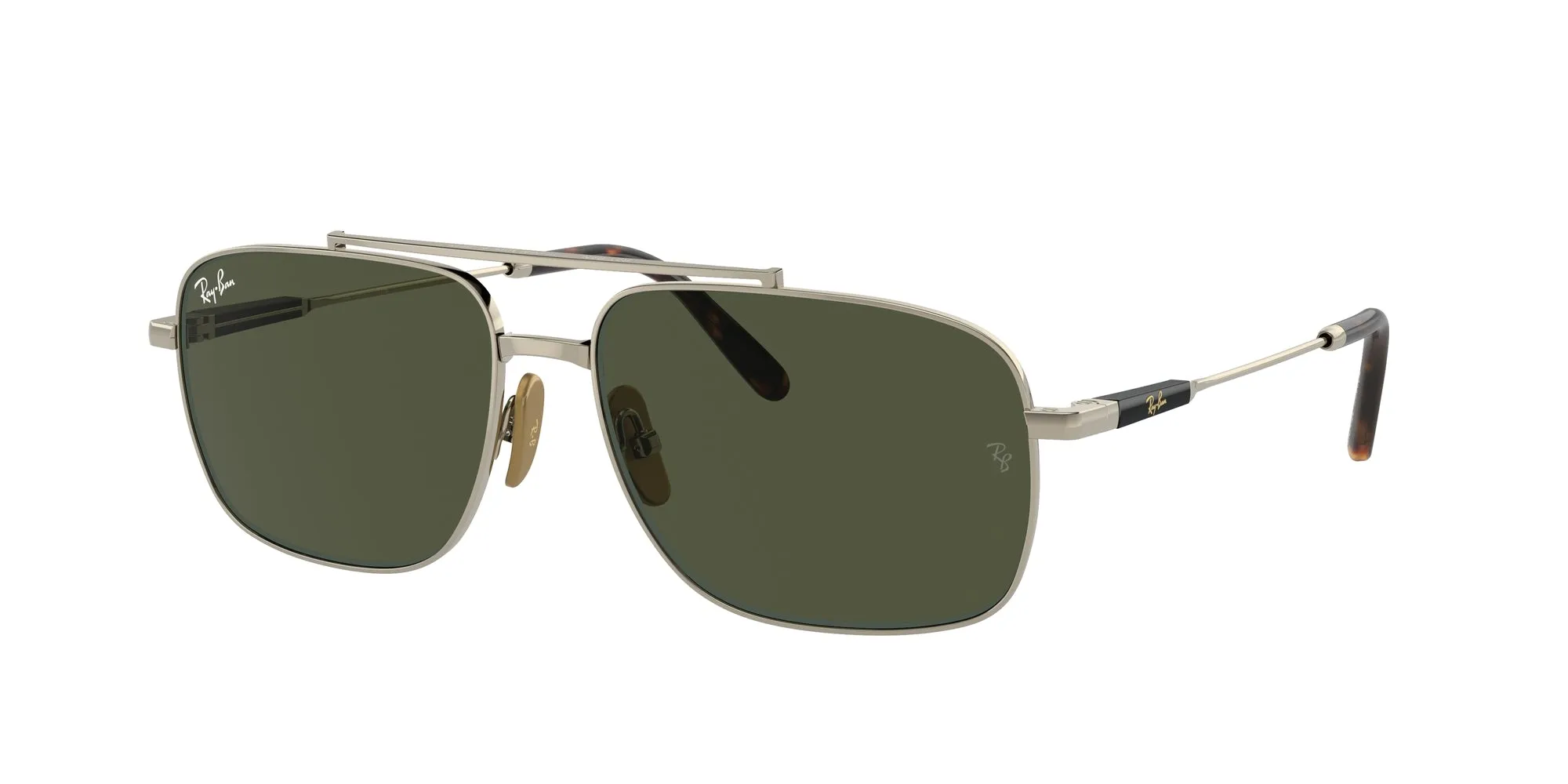 Ray - Ban RB8096 MICHAEL TITANIUM 926531 Occhiali da sole Metallo Oro Verde Pillow Normale - immagine 1