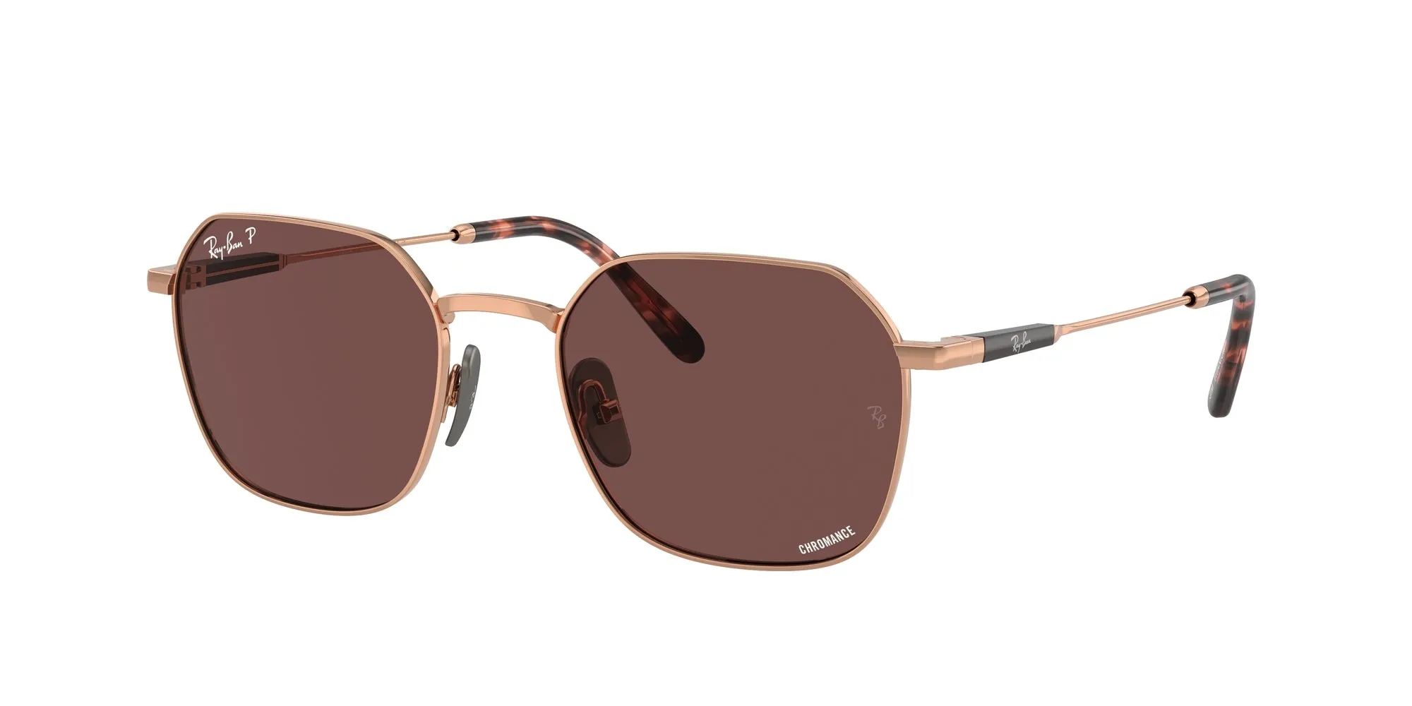 Ray - Ban RB8094 JIM TITANIUM 9266AF Occhiali da sole Titanio Marrone Viola Geometrica Polarizzata Antiriflesso - immagine 1