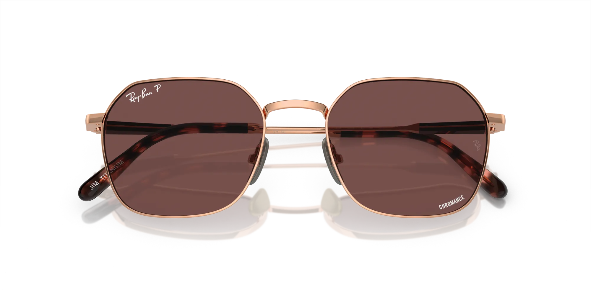 Ray - Ban RB8094 JIM TITANIUM 9266AF Occhiali da sole Titanio Marrone Viola Geometrica Polarizzata Antiriflesso - immagine 2