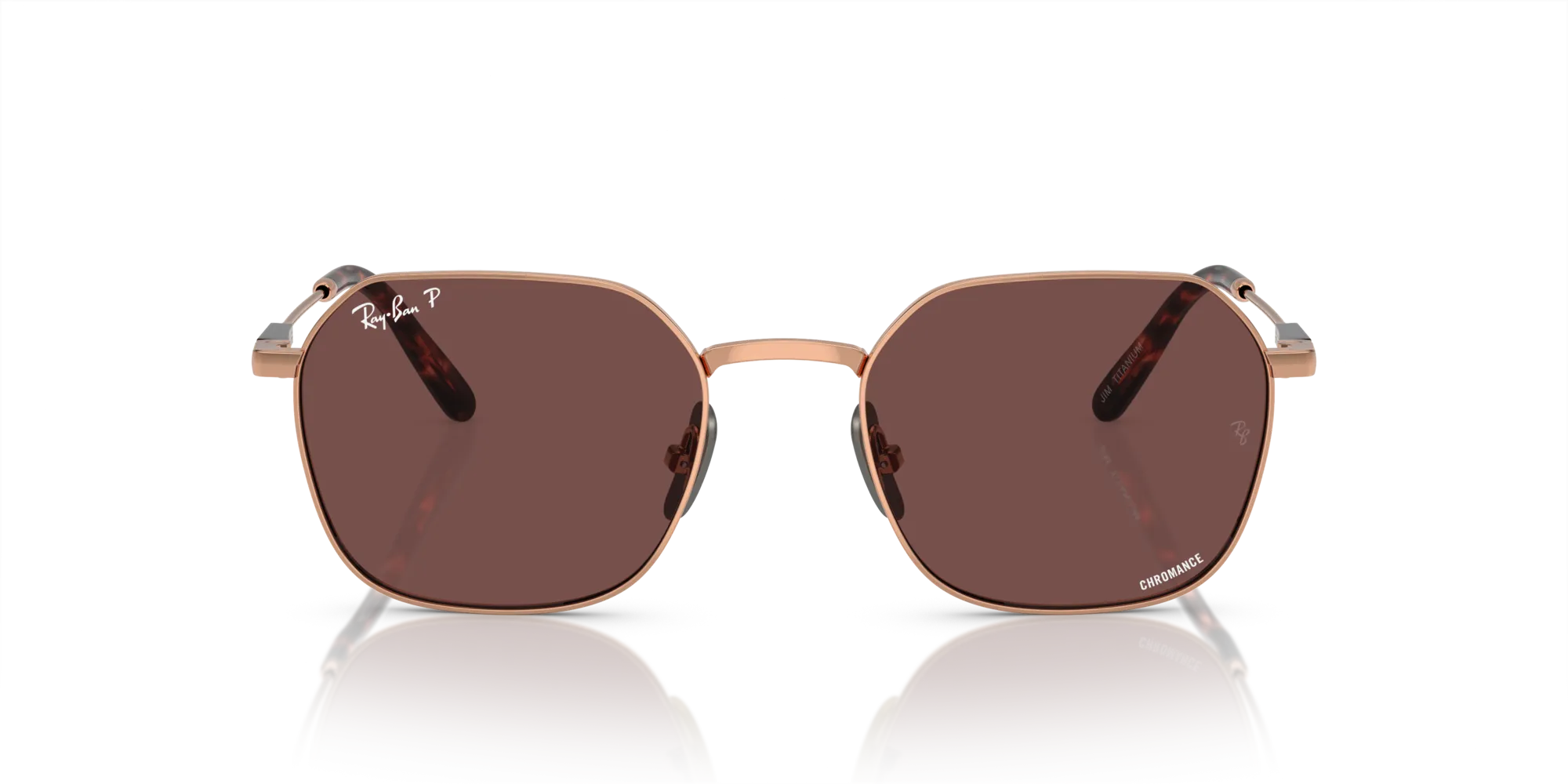 Ray - Ban RB8094 JIM TITANIUM 9266AF Occhiali da sole Titanio Marrone Viola Geometrica Polarizzata Antiriflesso - immagine 3