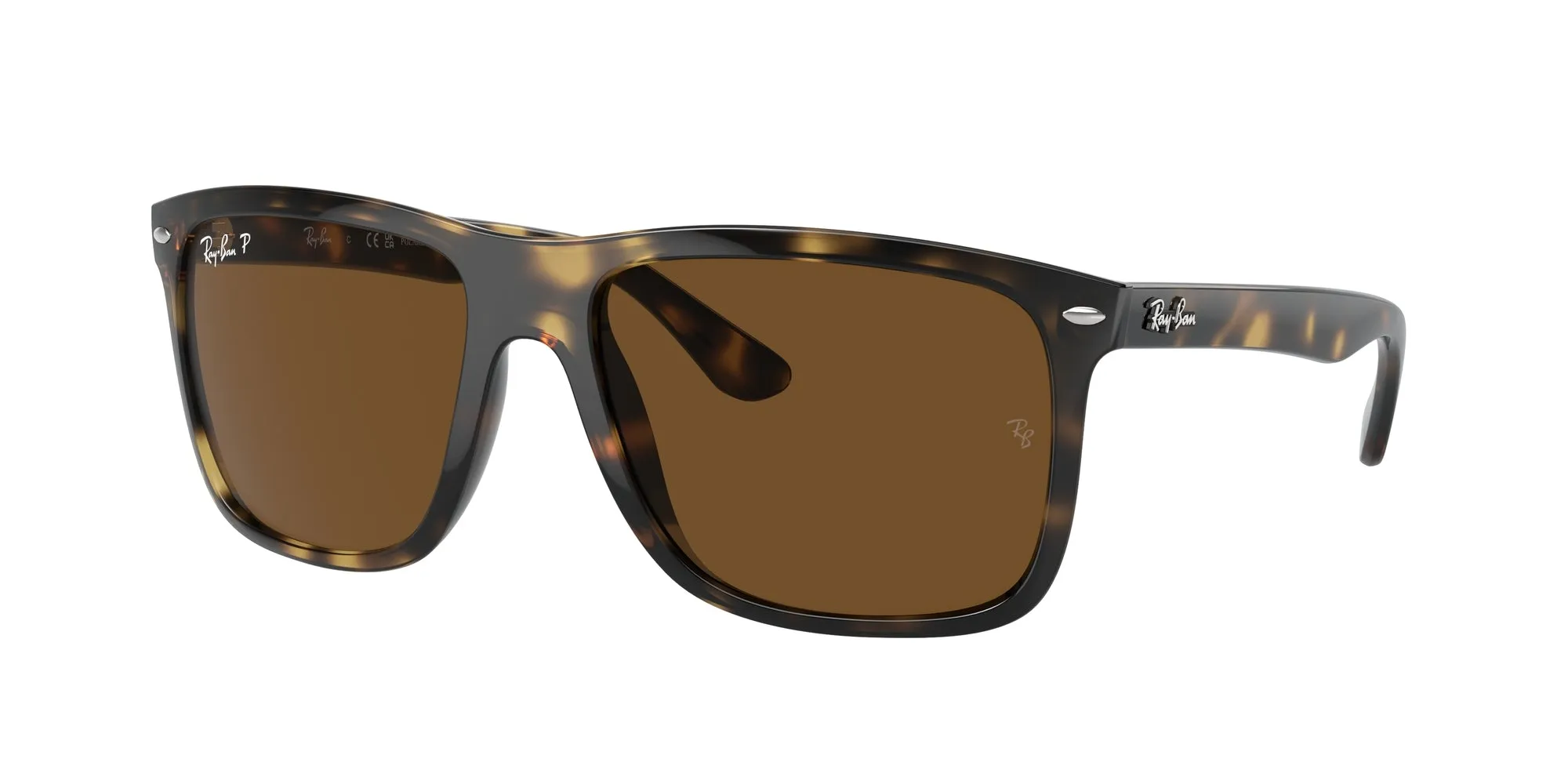Ray - Ban RB4547 BOYFRIEND TWO 710/57 Occhiali da sole Iniettato Tartaruga Marrone Squadrata Polarizzata - immagine 1