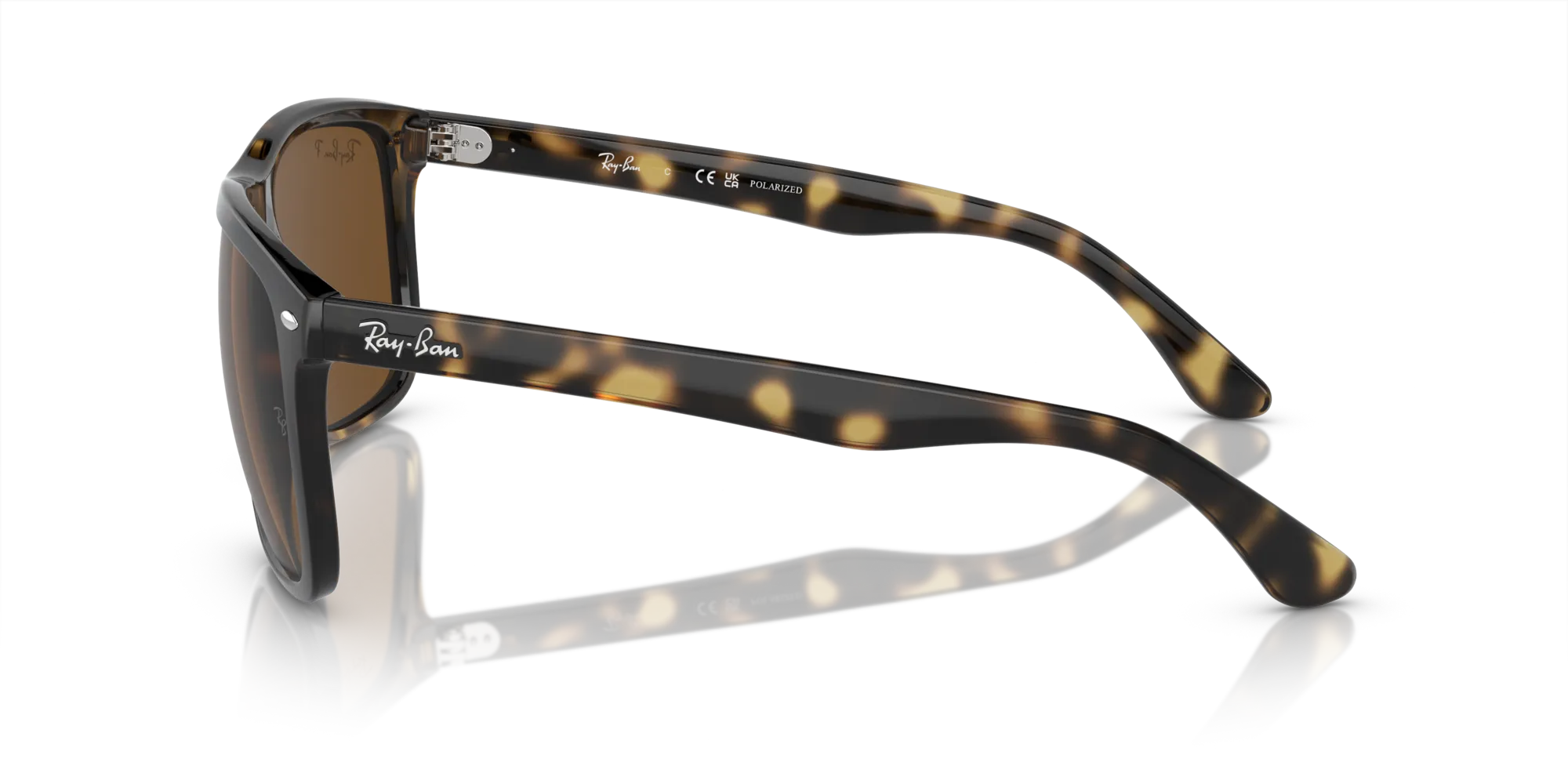 Ray - Ban RB4547 BOYFRIEND TWO 710/57 Occhiali da sole Iniettato Tartaruga Marrone Squadrata Polarizzata - immagine 4