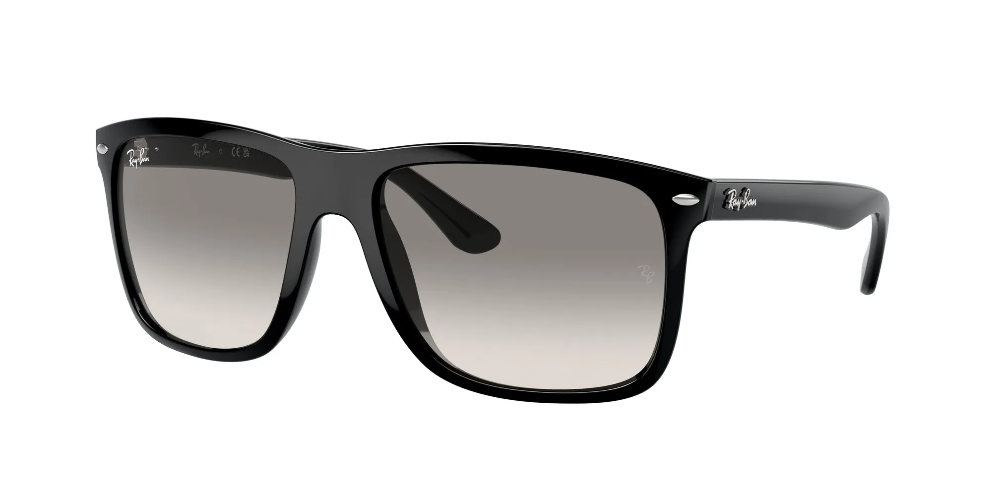 Ray - Ban RB4547 BOYFRIEND TWO 601/32 Occhiali da sole Iniettato Nero Grigio Squadrata Normale Sfumato - immagine 1