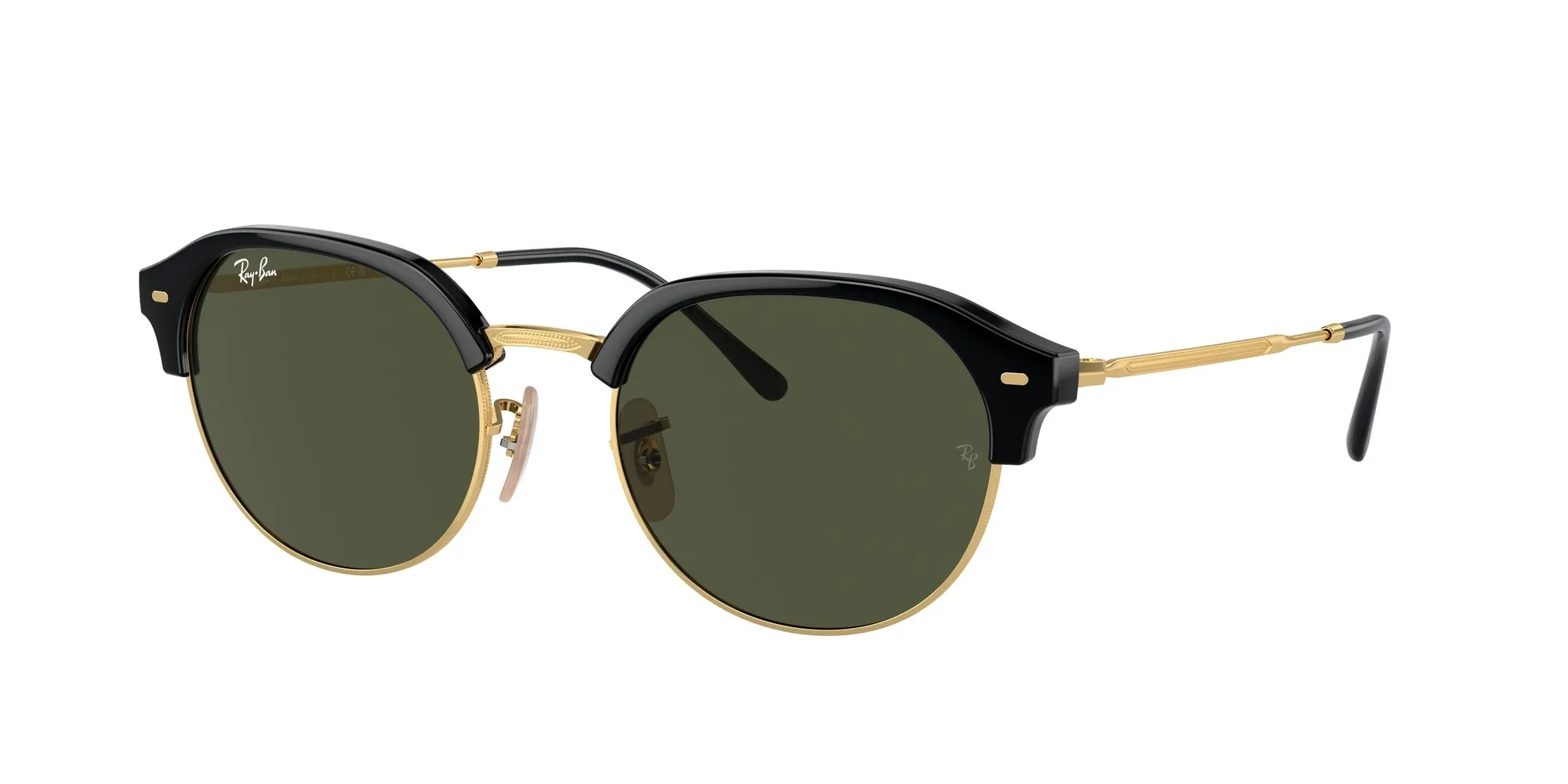 Ray - Ban RB4429 601/31 Occhiali da sole Iniettato Nero Verde Geometrica Normale - immagine 1