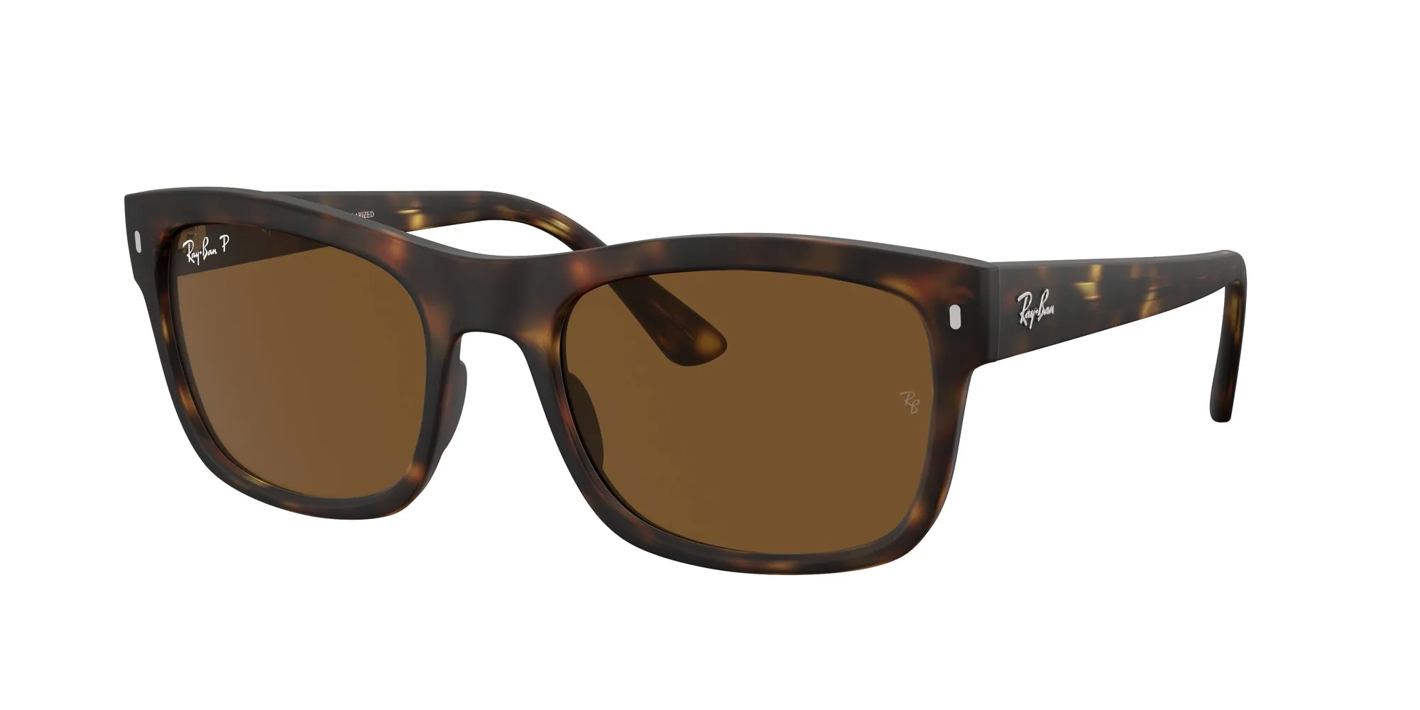 Ray - Ban RB4428 894/57 Occhiali da sole Acetato Tartaruga Marrone Squadrata Polarizzata - immagine 1