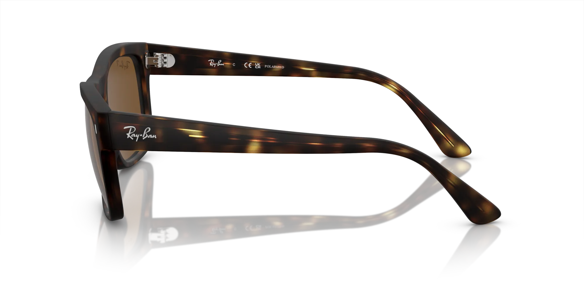 Ray - Ban RB4428 894/57 Occhiali da sole Acetato Tartaruga Marrone Squadrata Polarizzata - immagine 4