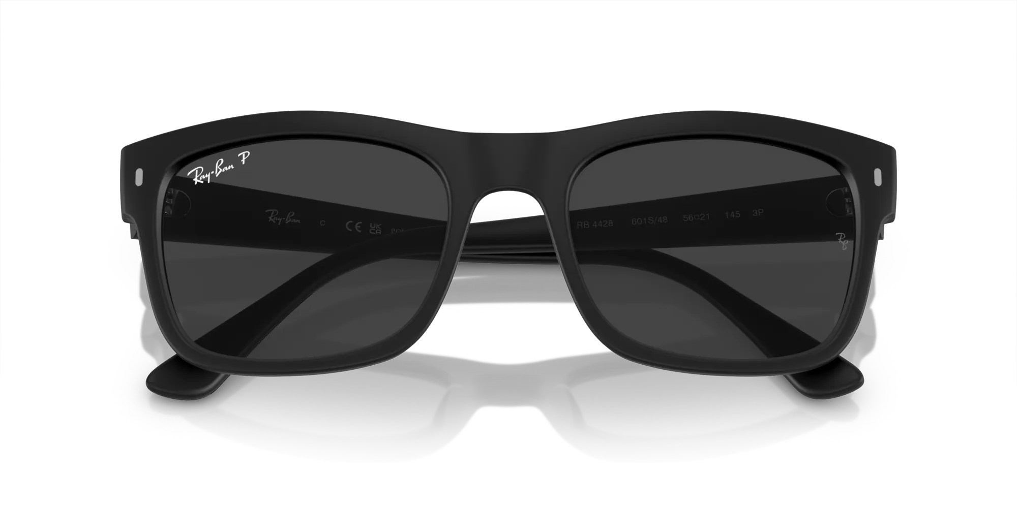 Ray - Ban RB4428 601S48 Occhiali da sole Acetato Nero Nero Squadrata Polarizzata - immagine 2