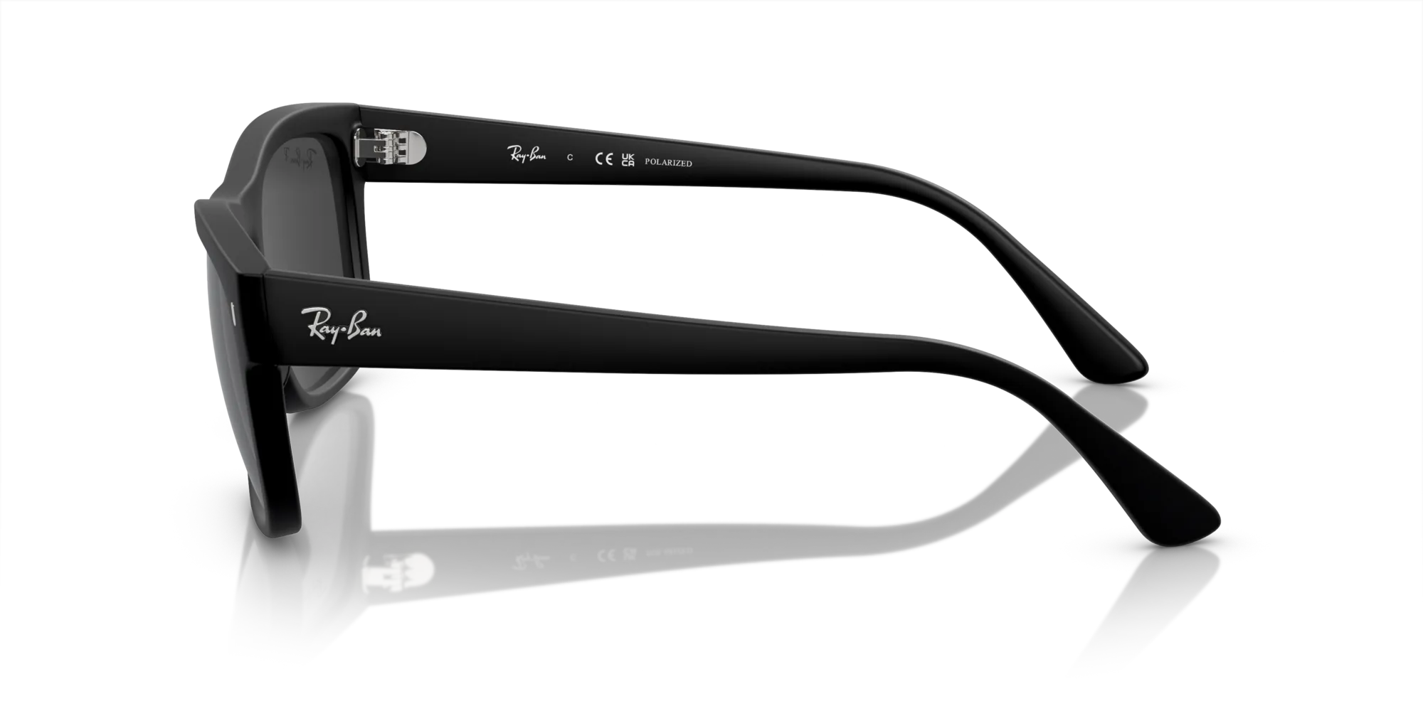 Ray - Ban RB4428 601S48 Occhiali da sole Acetato Nero Nero Squadrata Polarizzata - immagine 4
