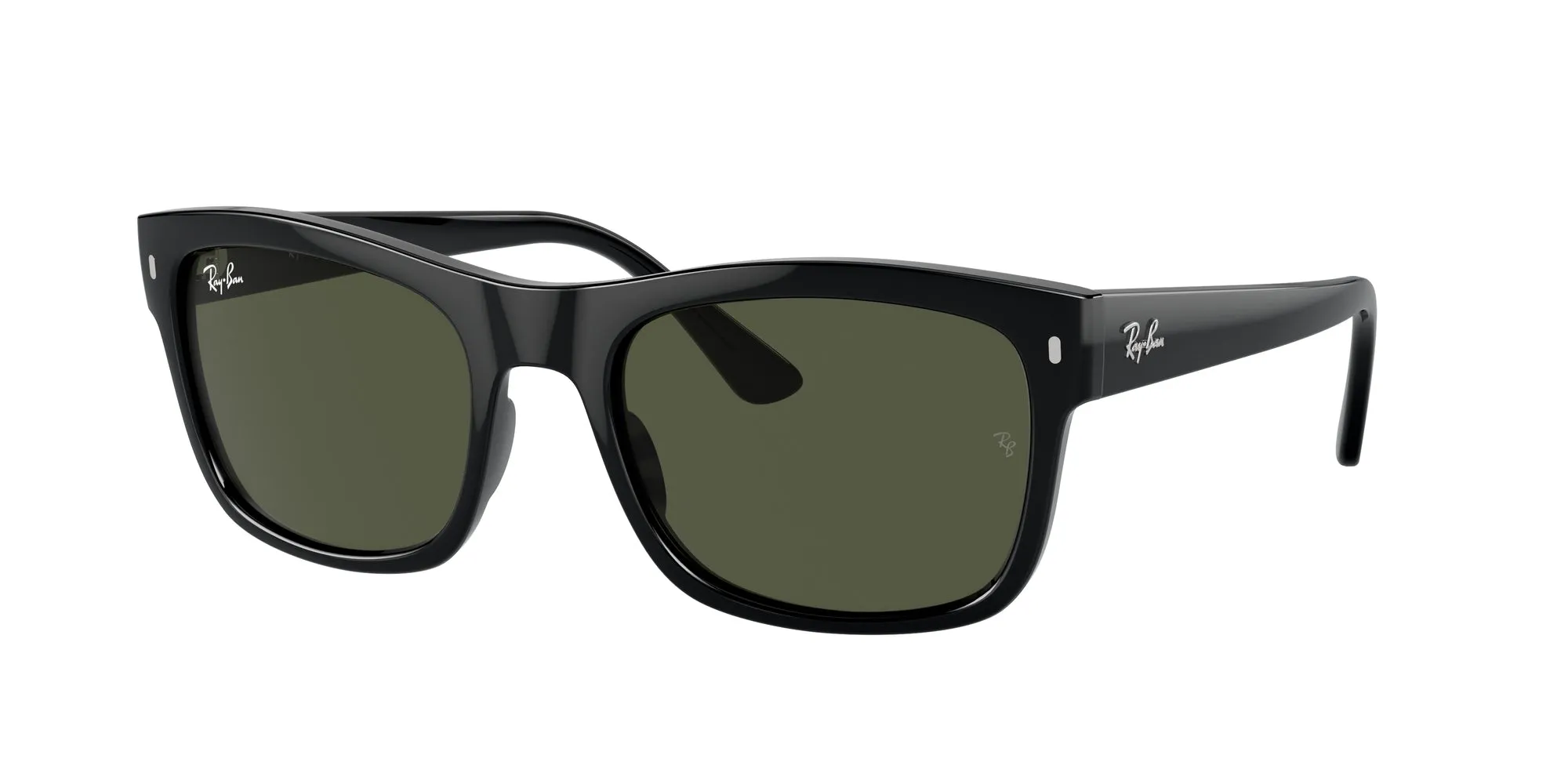 Ray - Ban RB4428 601/31 Occhiali da sole Acetato Nero Verde Squadrata Normale - immagine 1