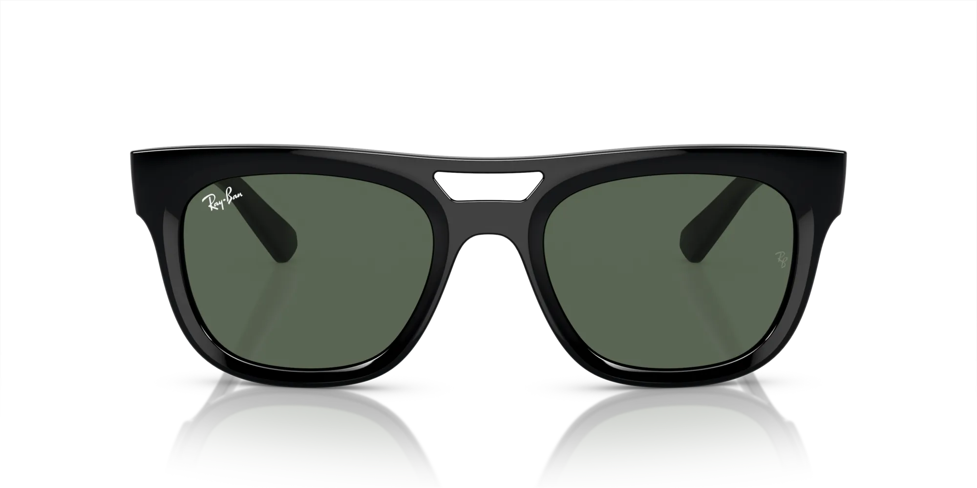 Ray - Ban RB4426 PHIL 667771 Occhiali da sole Iniettato Nero Verde Squadrata Normale - immagine 3