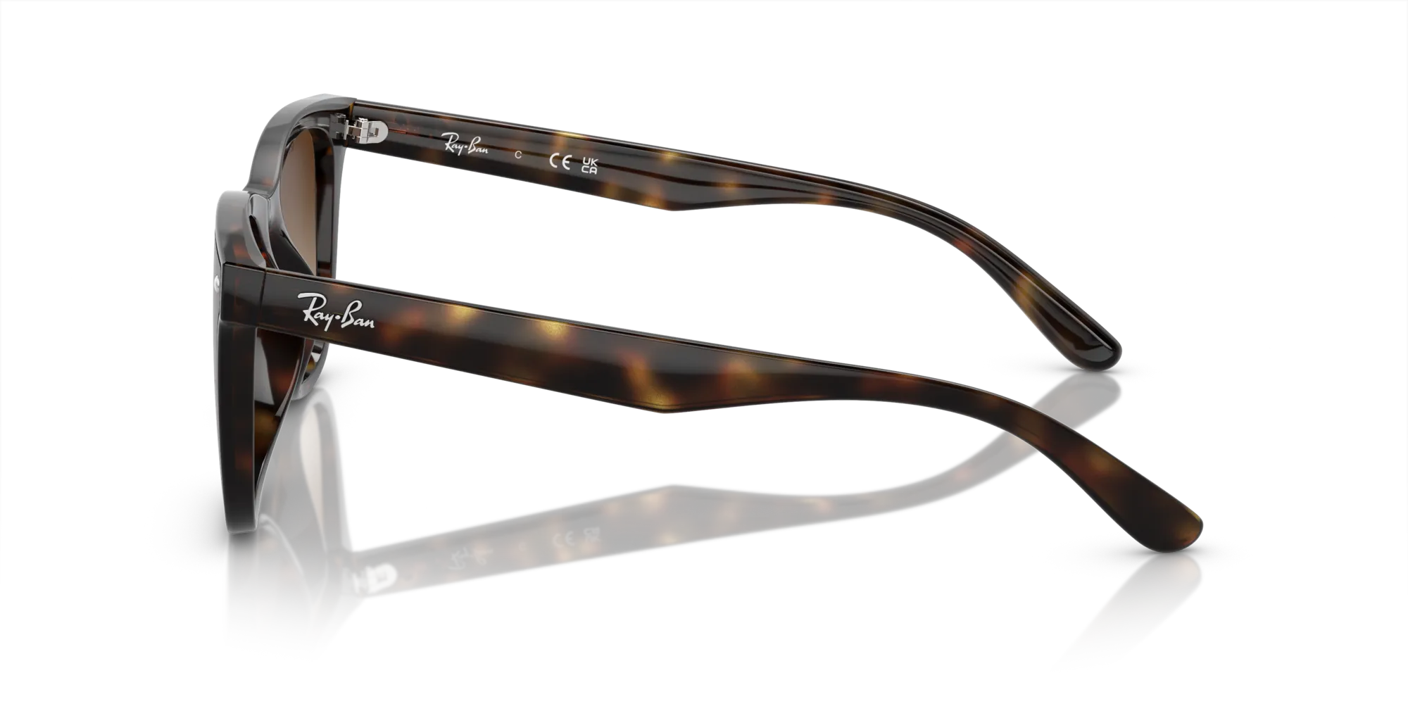 Ray - Ban RB4420 710/13 Occhiali da sole Iniettato Tartaruga [""] Squadrata Normale Sfumato - immagine 4
