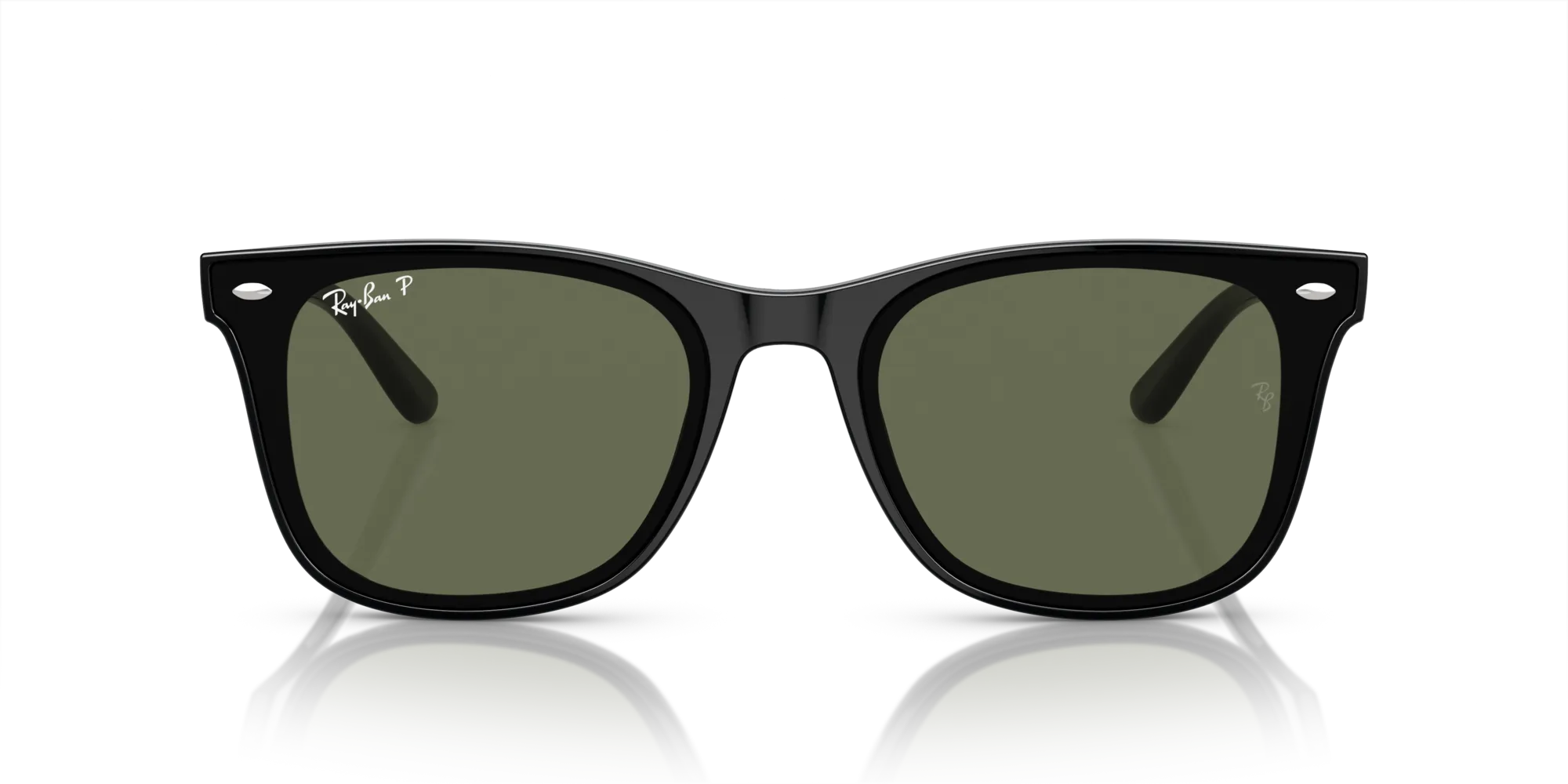 Ray - Ban RB4420 601/9A Occhiali da sole Iniettato Nero Verde Squadrata Polarizzata Antiriflesso - immagine 3